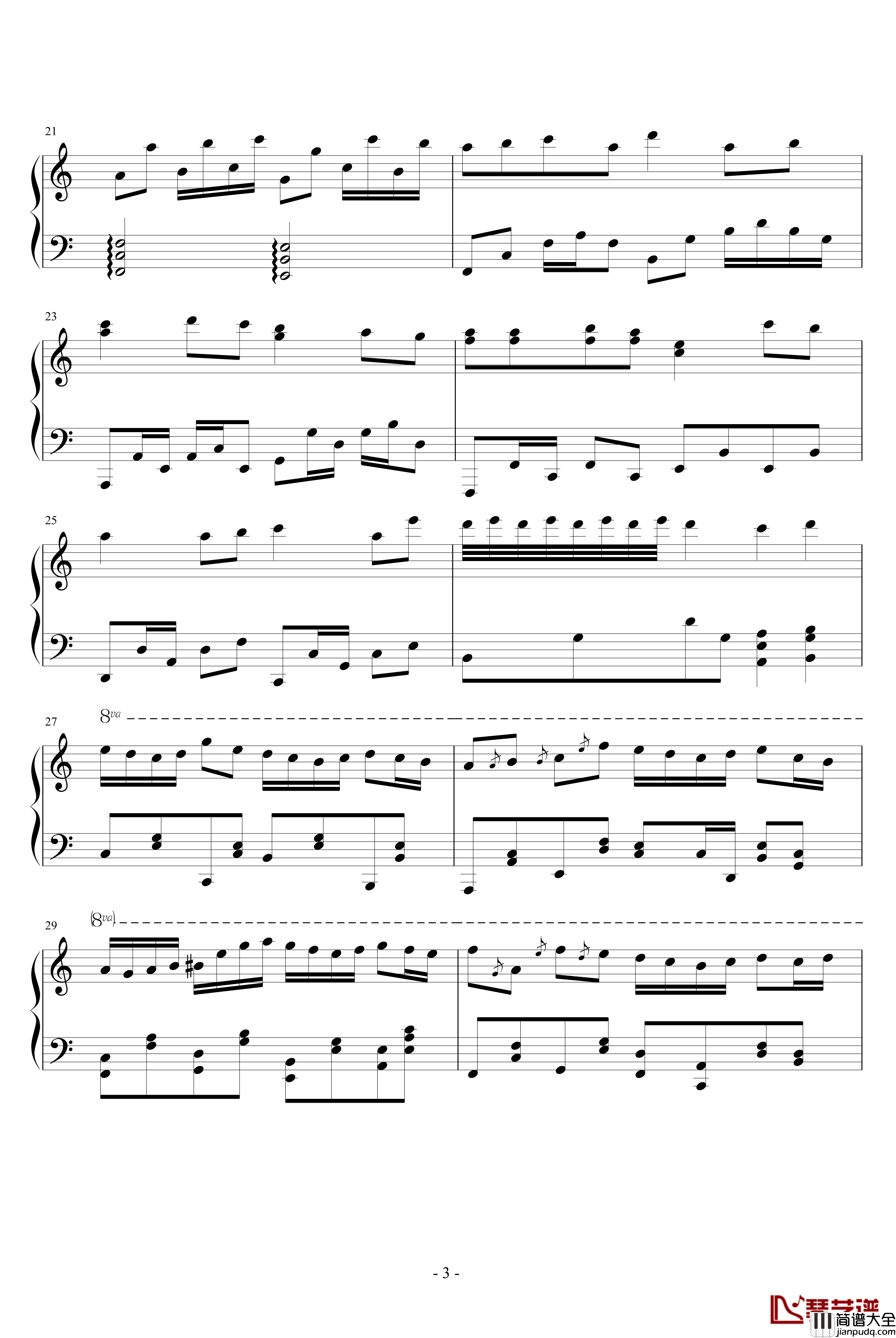 寻逝钢琴谱_V冲啊