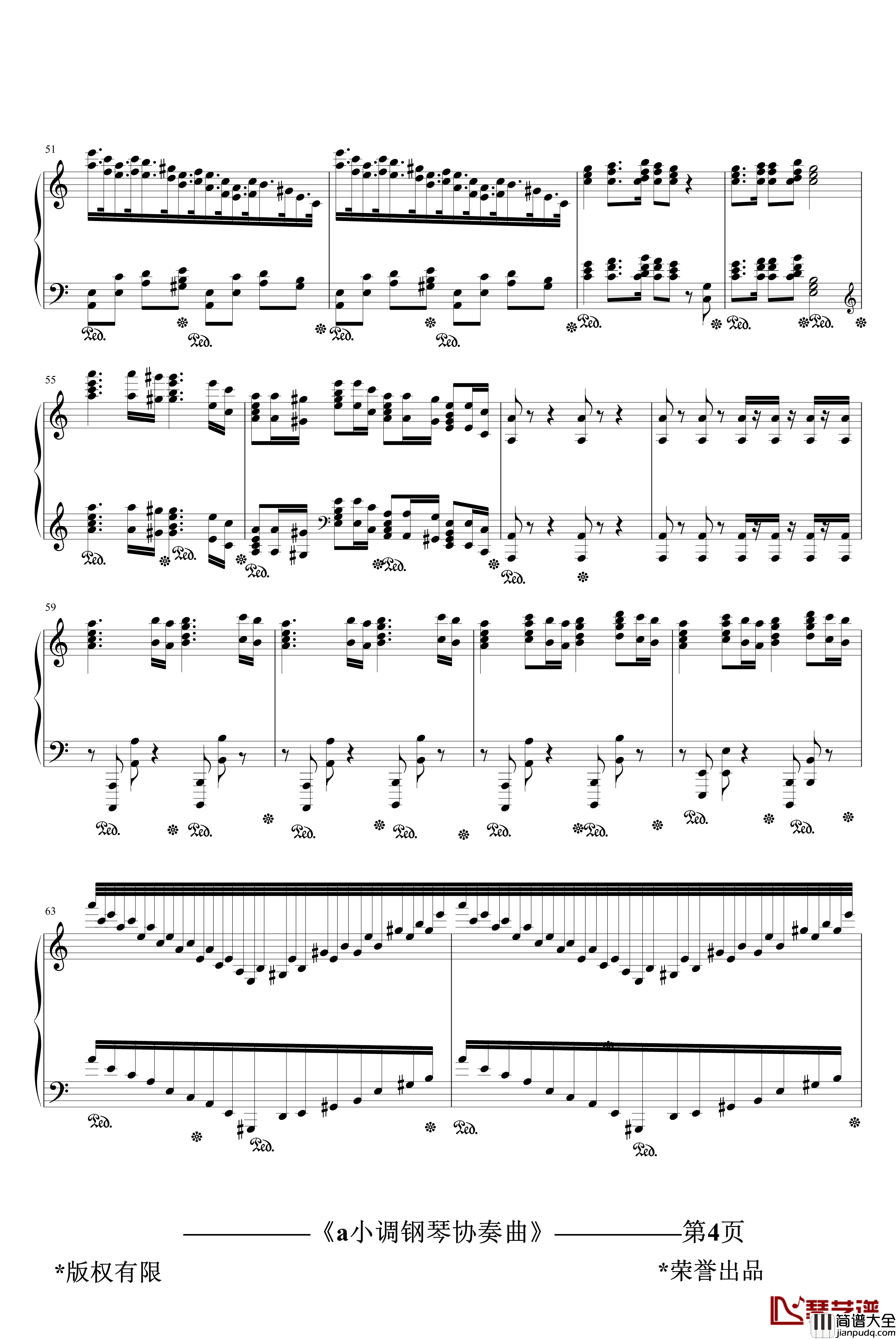 a小调钢琴协奏曲Op16钢琴谱_格里格