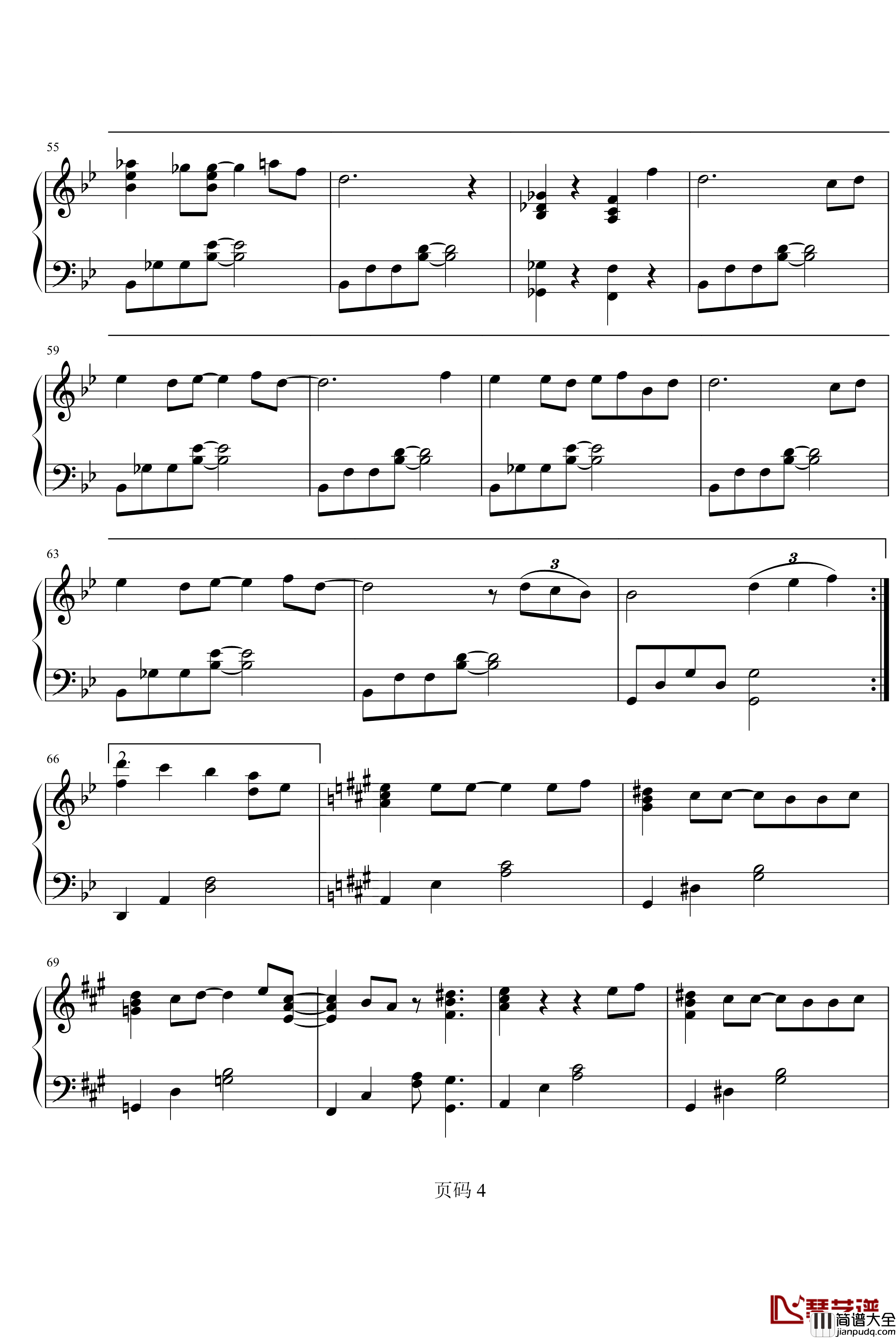 Only_Love钢琴谱_Super_Junior