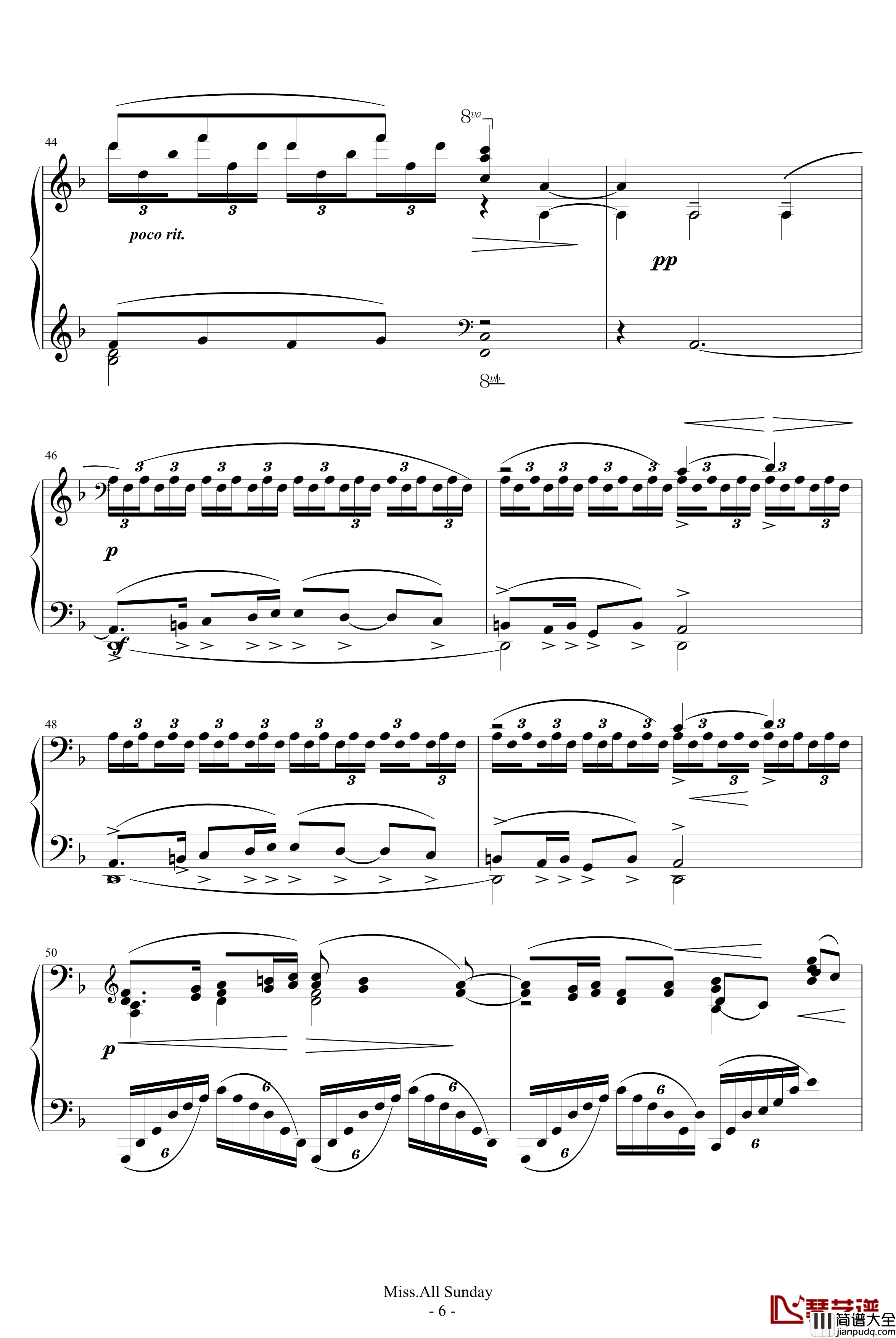 叙事曲钢琴谱_优美_德彪西