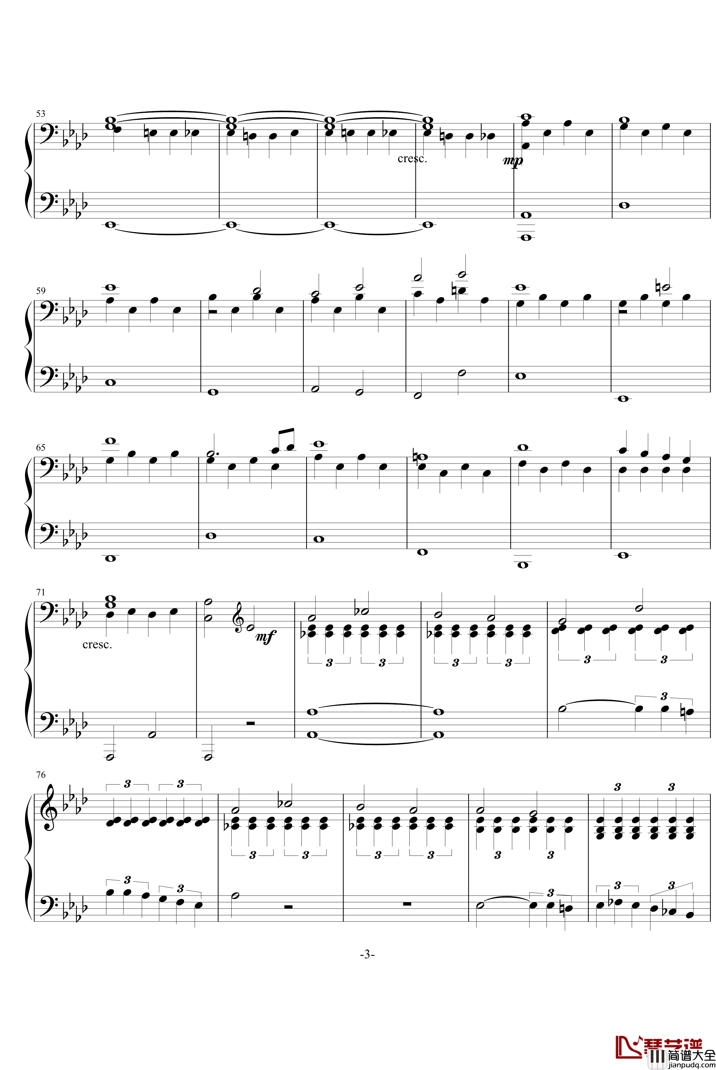 悲怆钢琴谱_贝多芬_beethoven