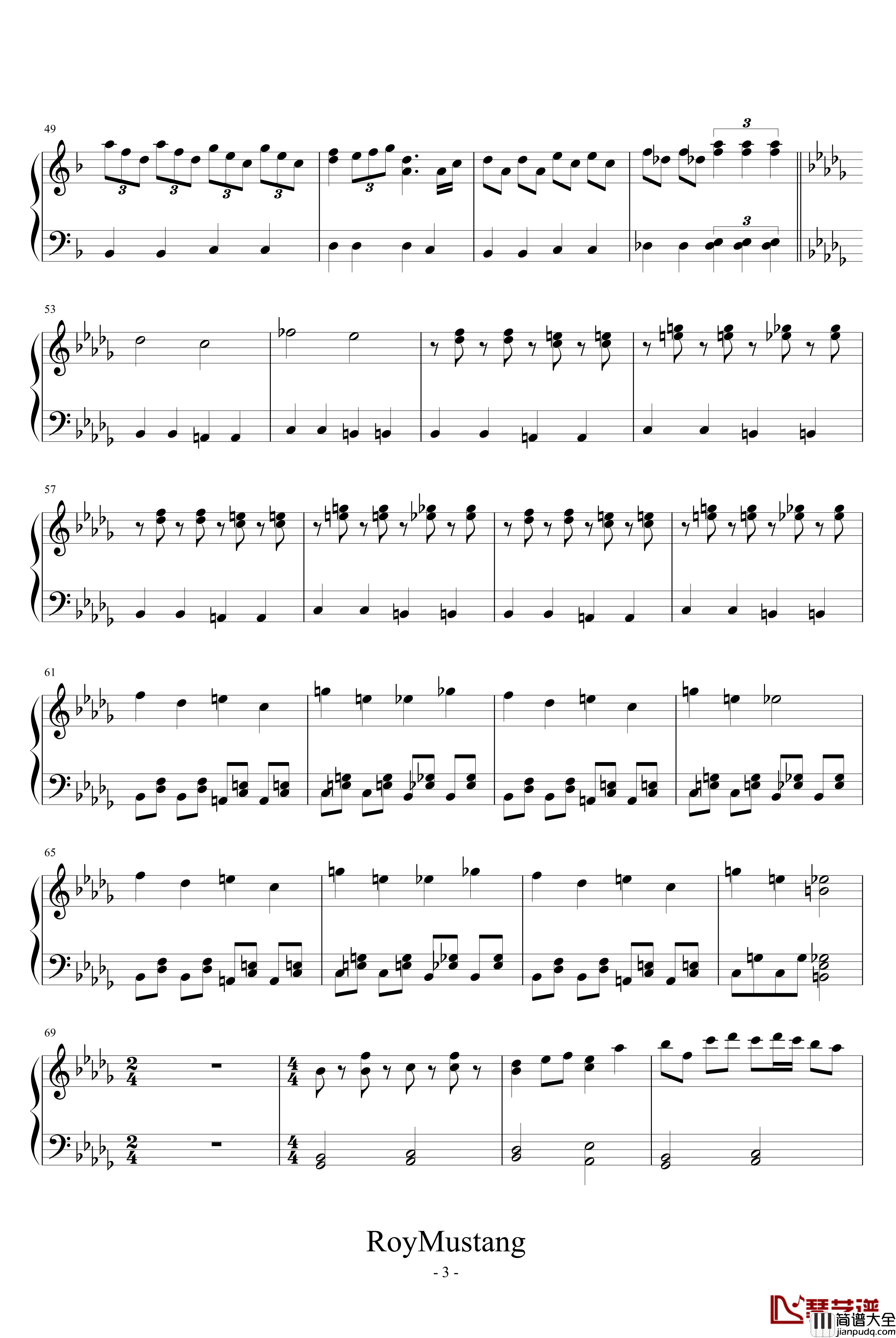 U.N.オーエンは彼女なのか钢琴谱_动漫影视_东方红魔乡