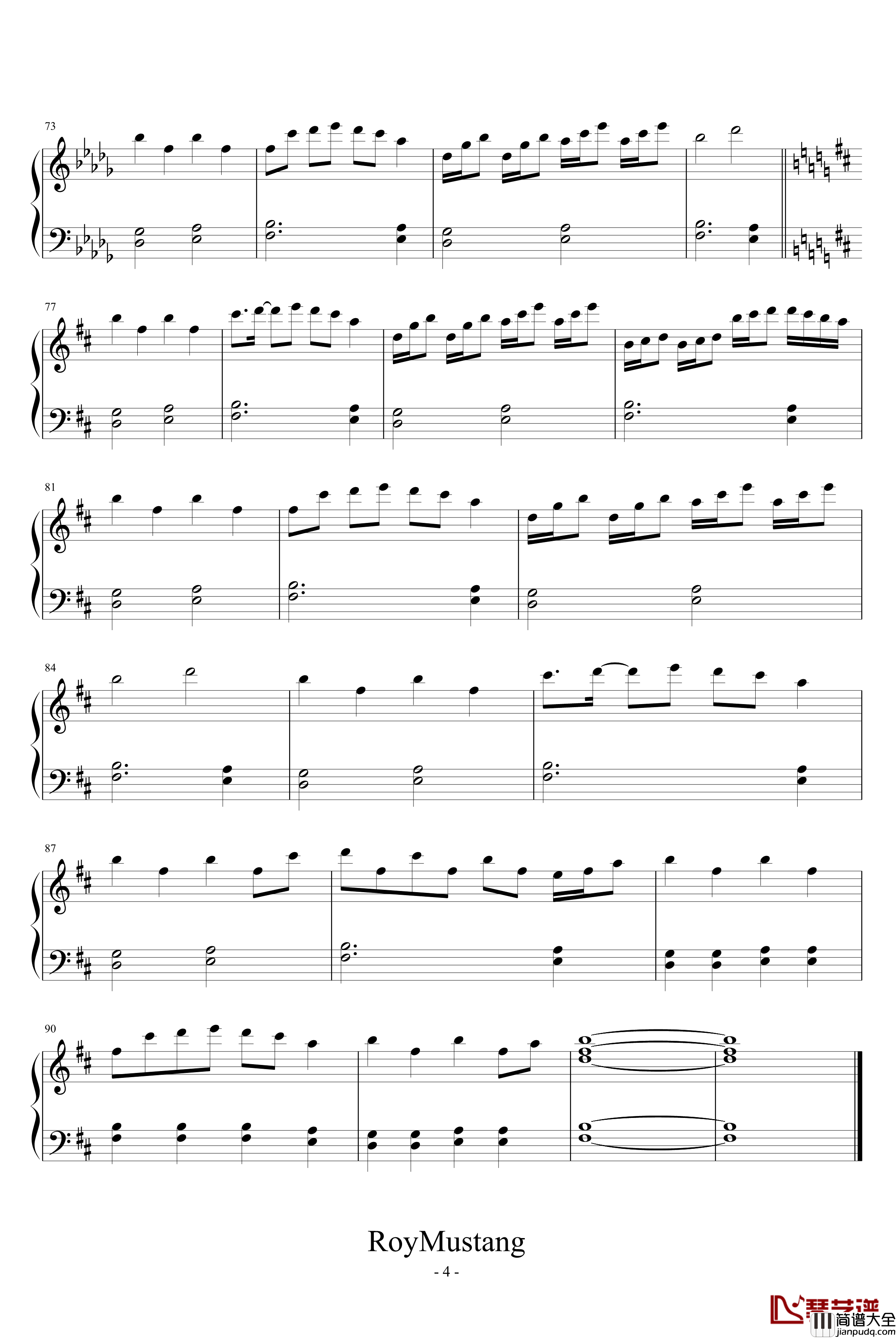 Lunatic_Princess钢琴谱_竹取飛翔_动漫影视_东方永夜抄