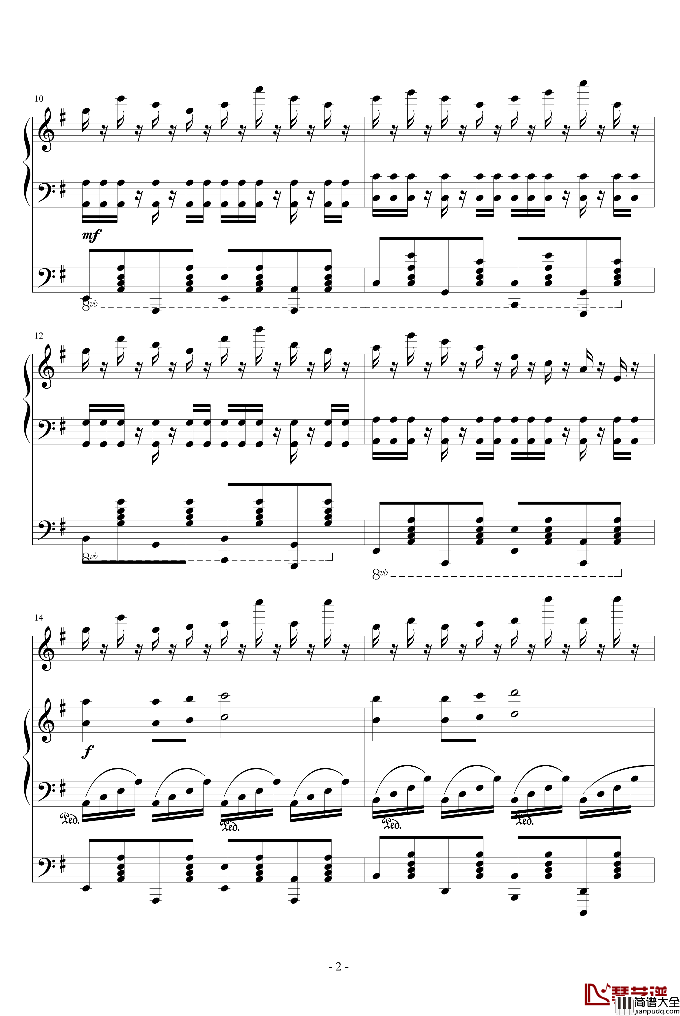 Butterfly_Dance钢琴谱_蝶の舞_DJ兔子舞