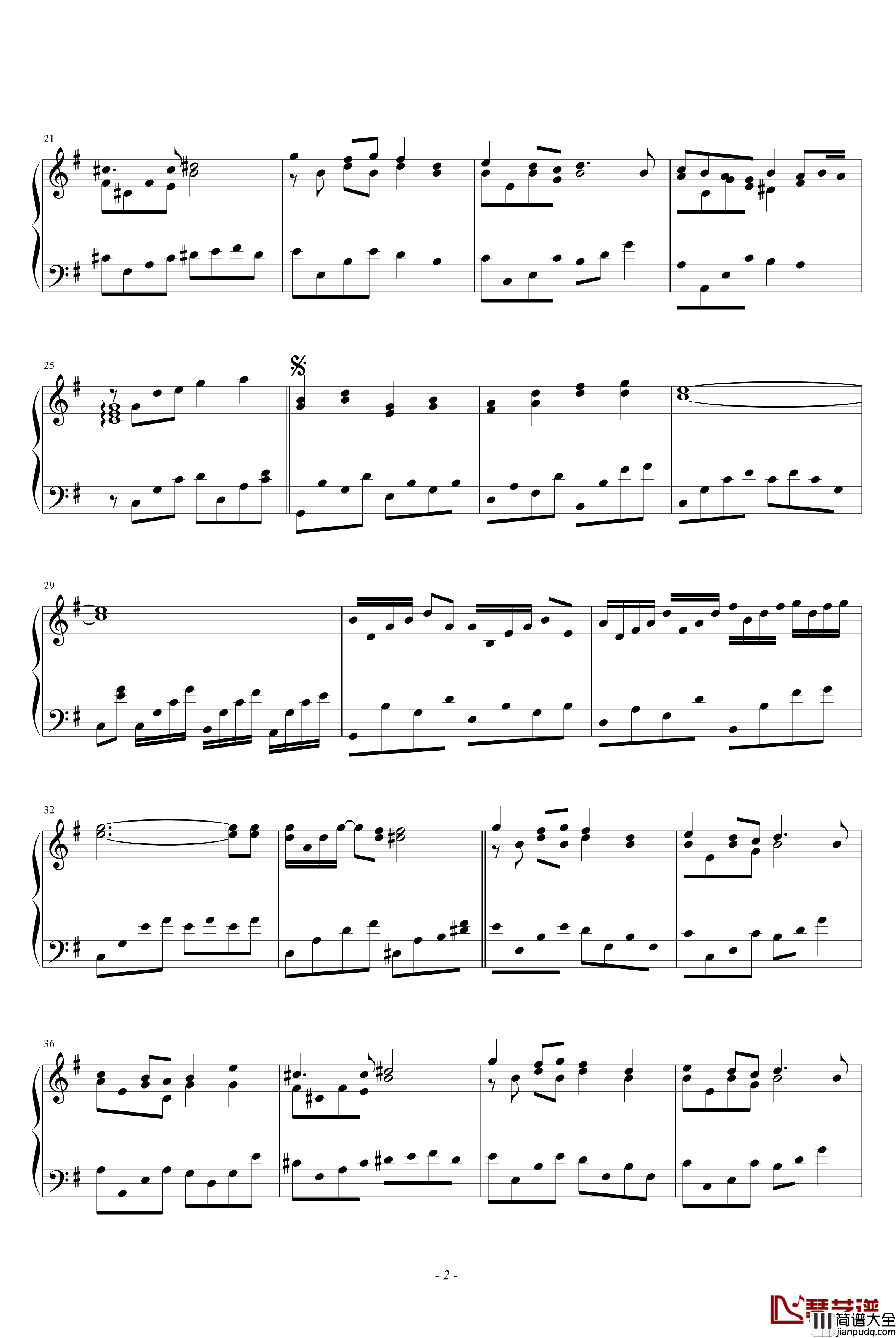 泪的物语钢琴谱_动漫影视