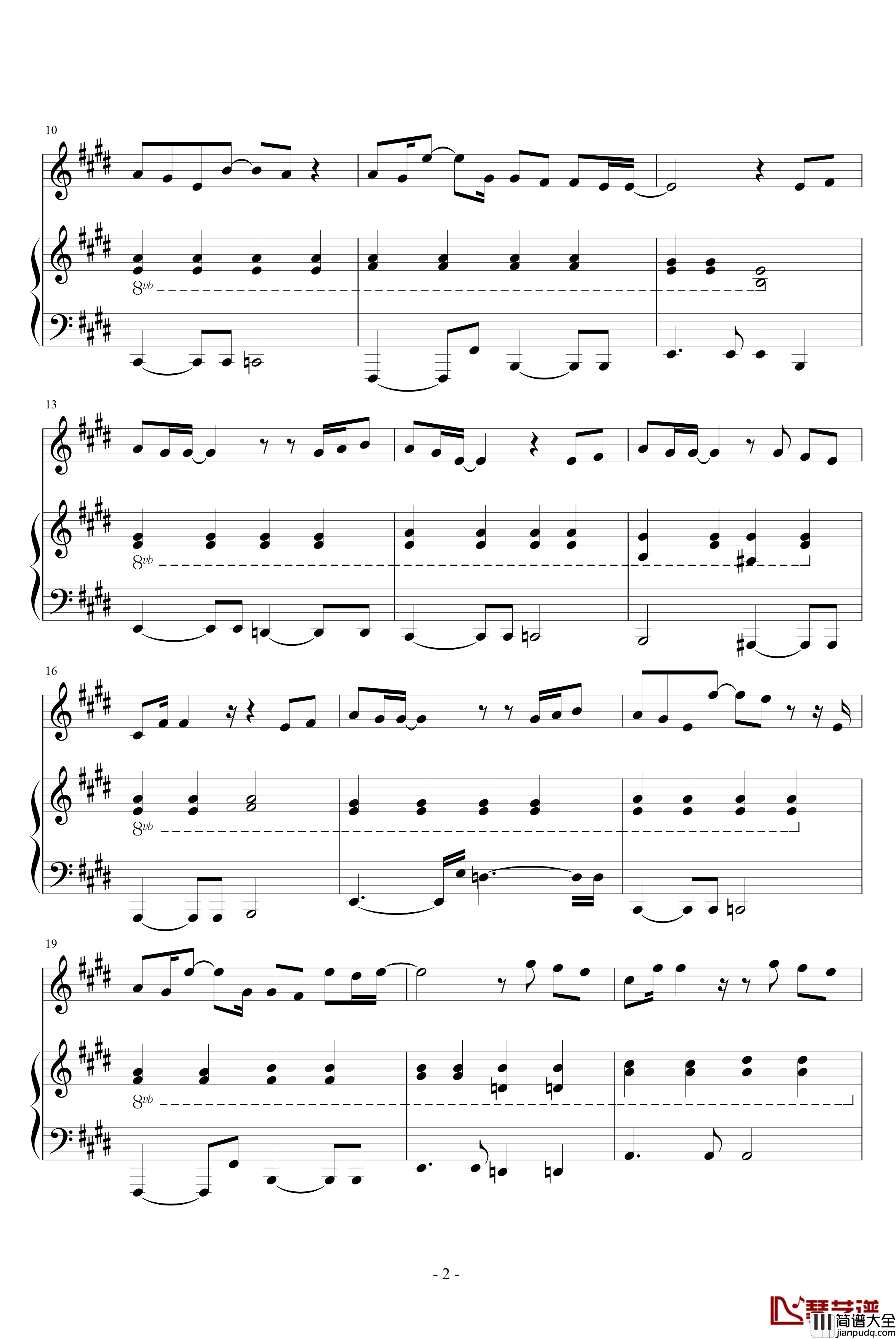 最长的电影钢琴谱_Wind_Chou_弹唱版_周杰伦