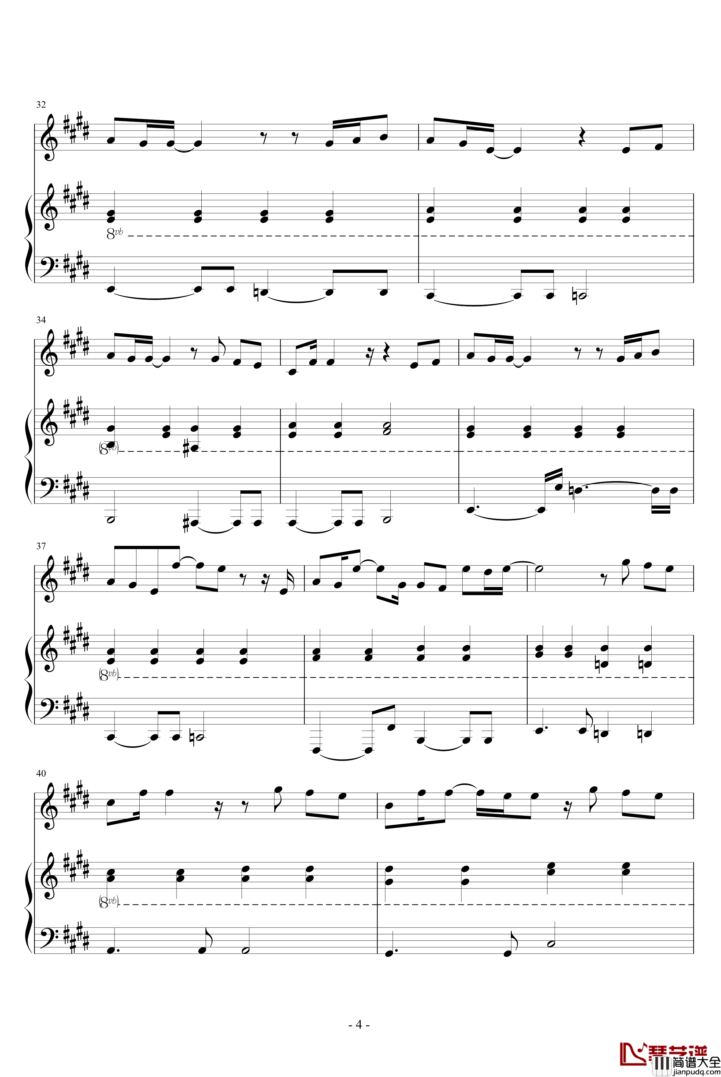 最长的电影钢琴谱_Wind_Chou_弹唱版_周杰伦