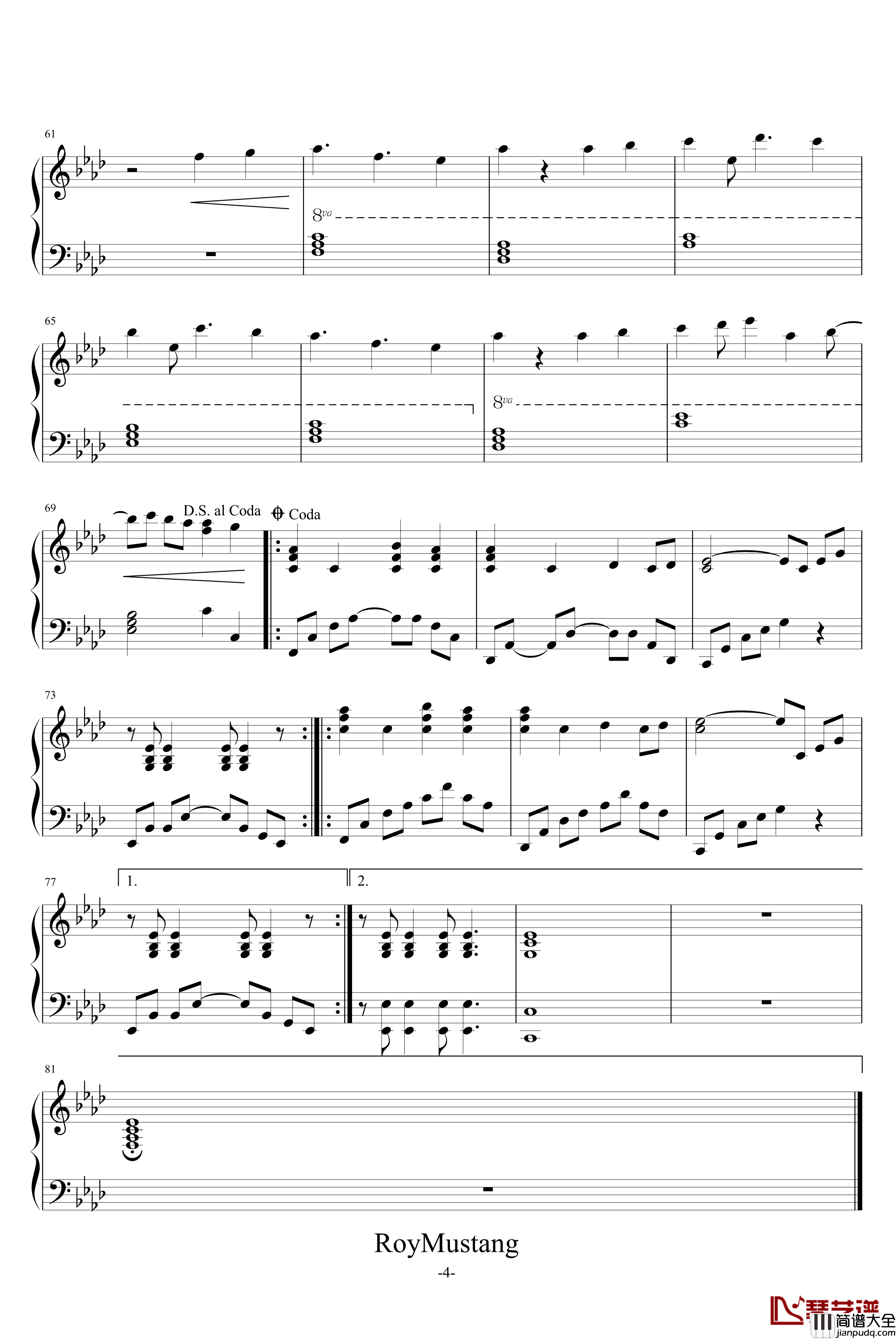 Uninstall钢琴谱_地球防卫少年_动漫影视