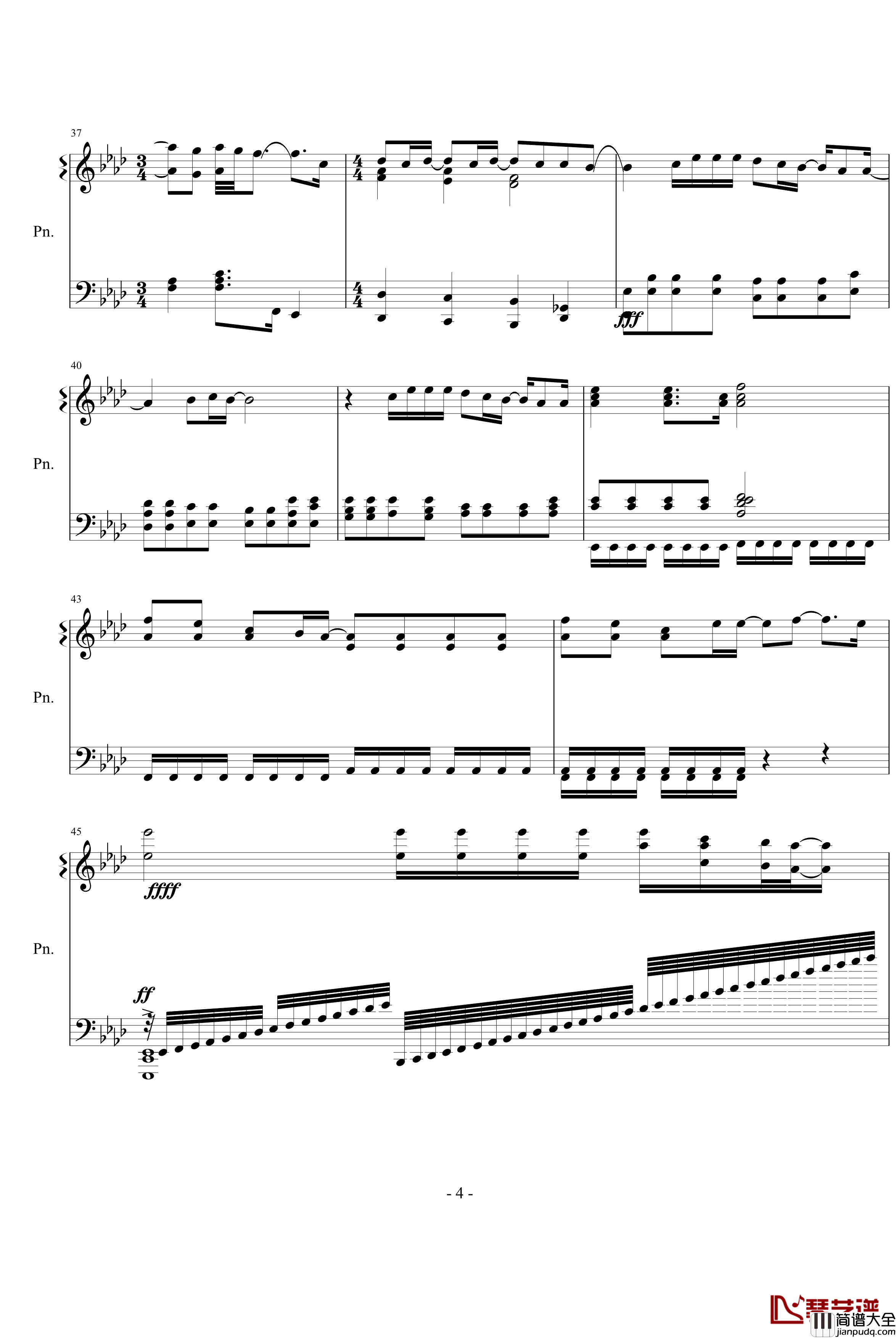 珍珠港主题曲钢琴谱_there_you'll_be_影视