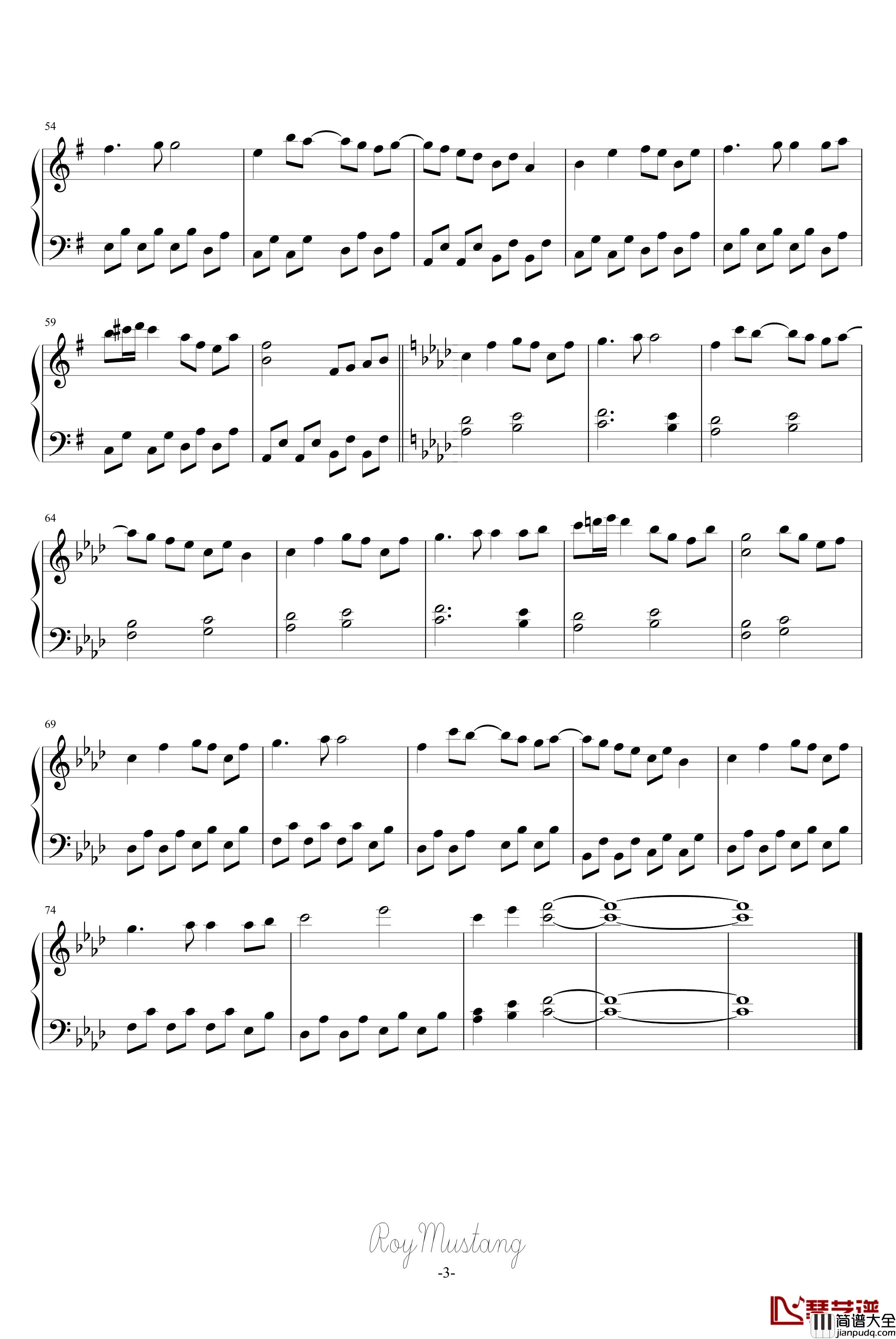 History_of_the_Moon钢琴谱_千年幻想郷_动漫影视_东方永夜抄