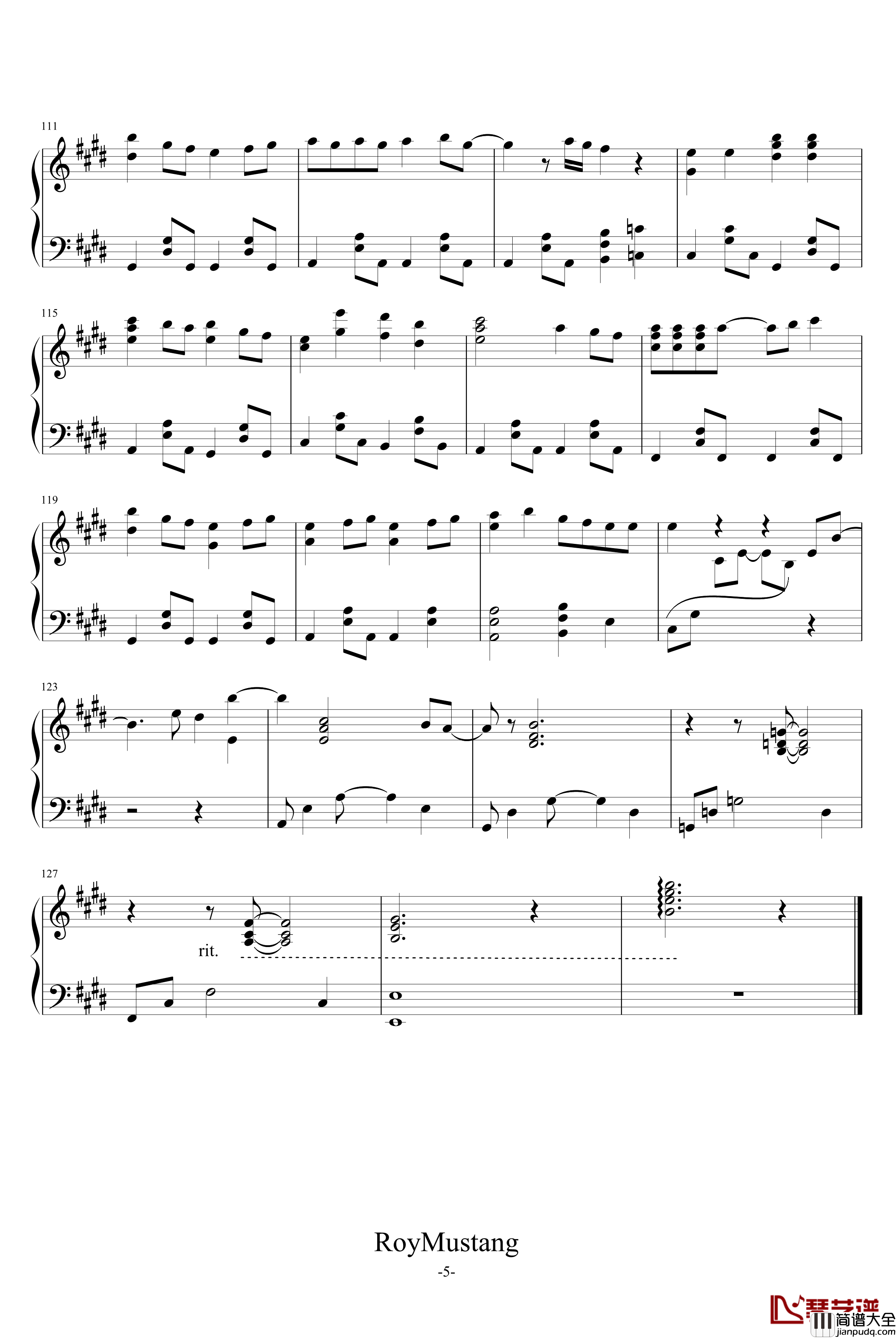 創聖のアクエリオン钢琴谱_动漫影视