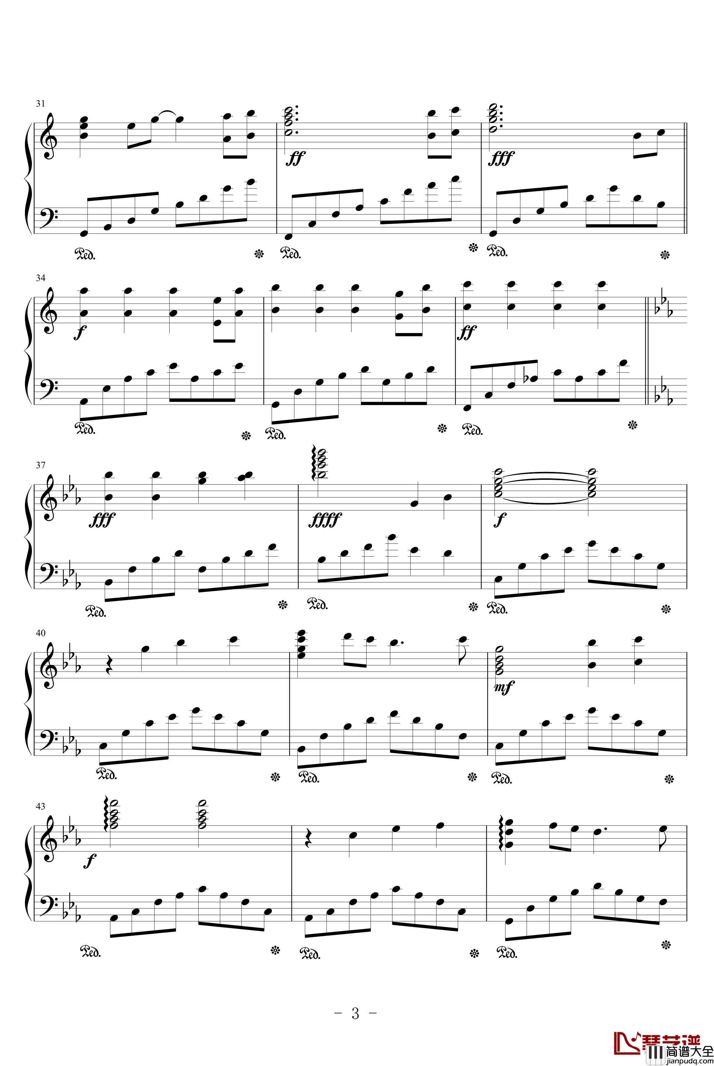 疏楼龙宿钢琴谱_游戏