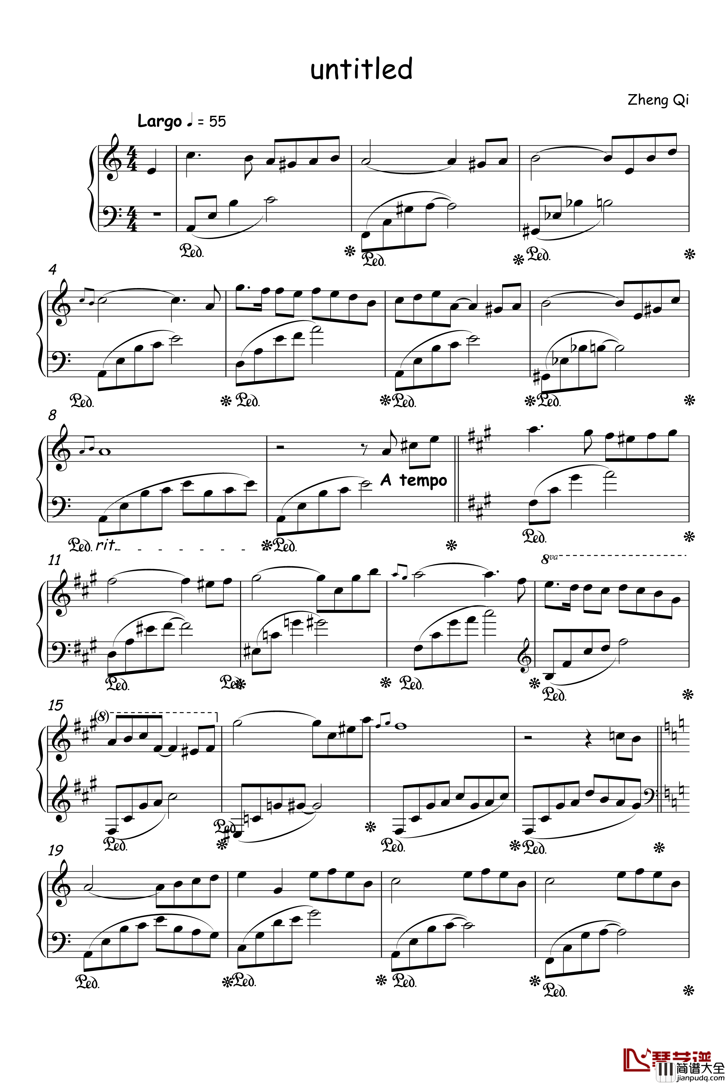 Untitled钢琴谱_苦后甘甜