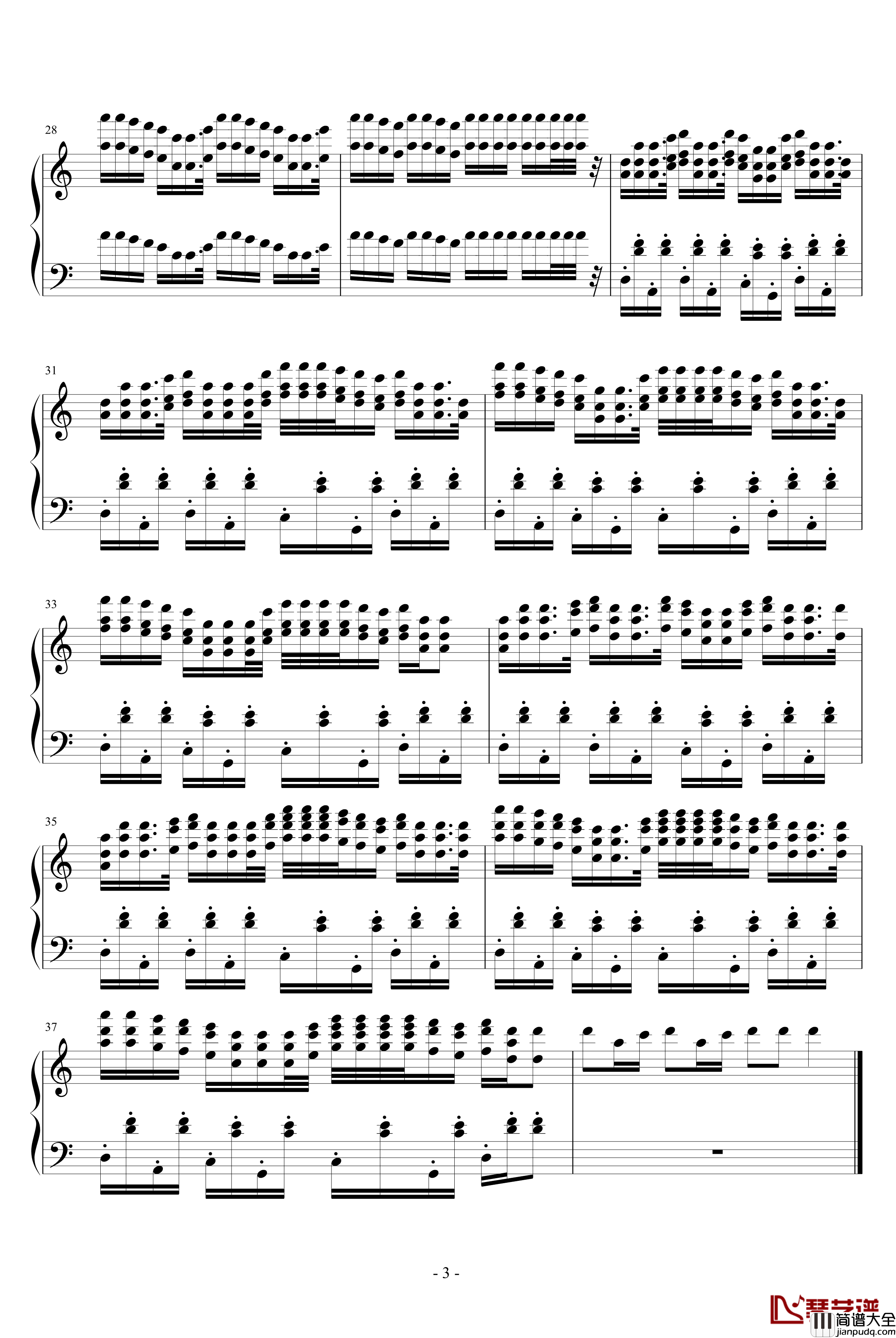 甩葱歌钢琴谱_动漫影视