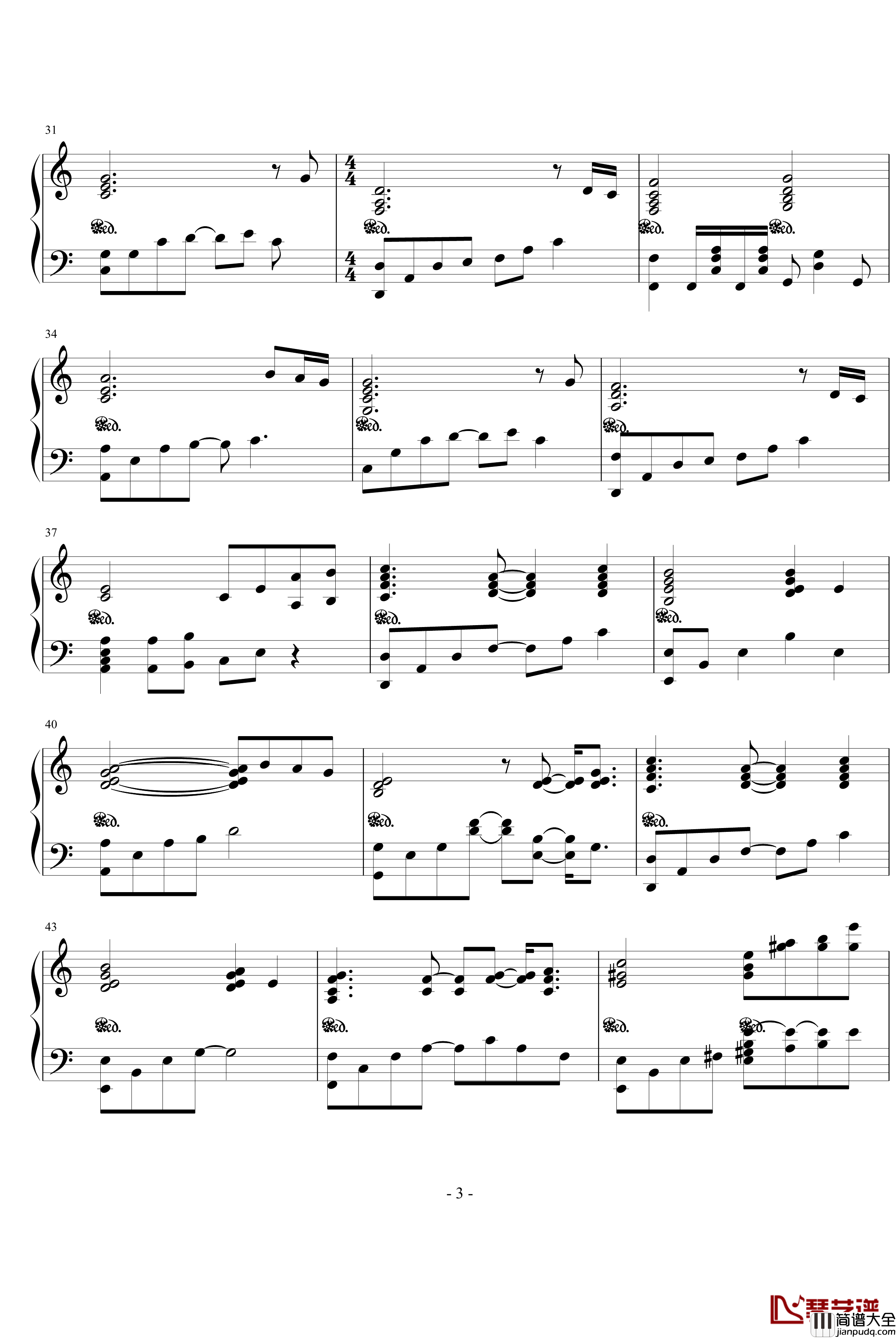 sadness_and_sorrow钢琴谱_火影_ArrangeVer._火影忍者