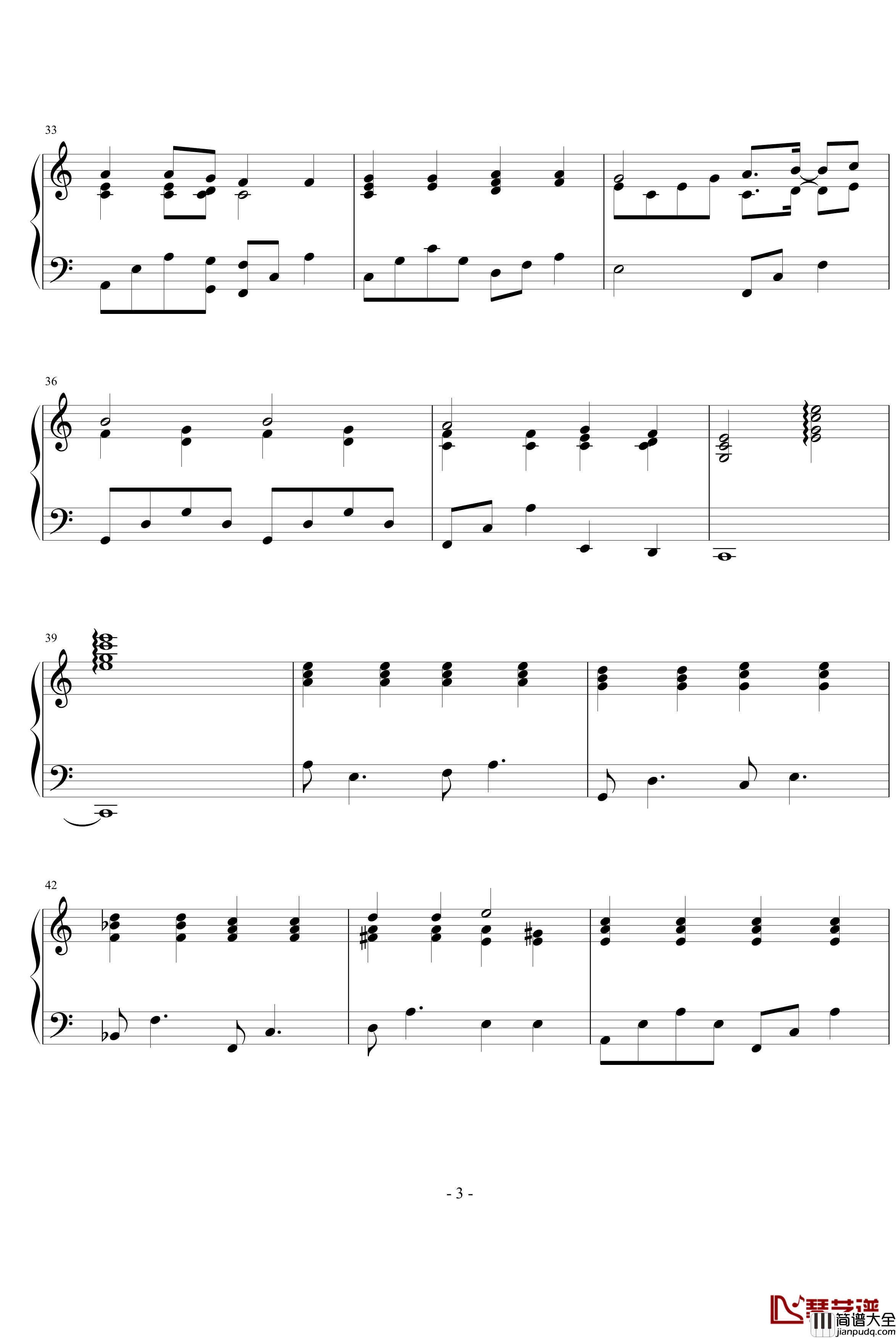 きみのこえ钢琴谱_动漫影视