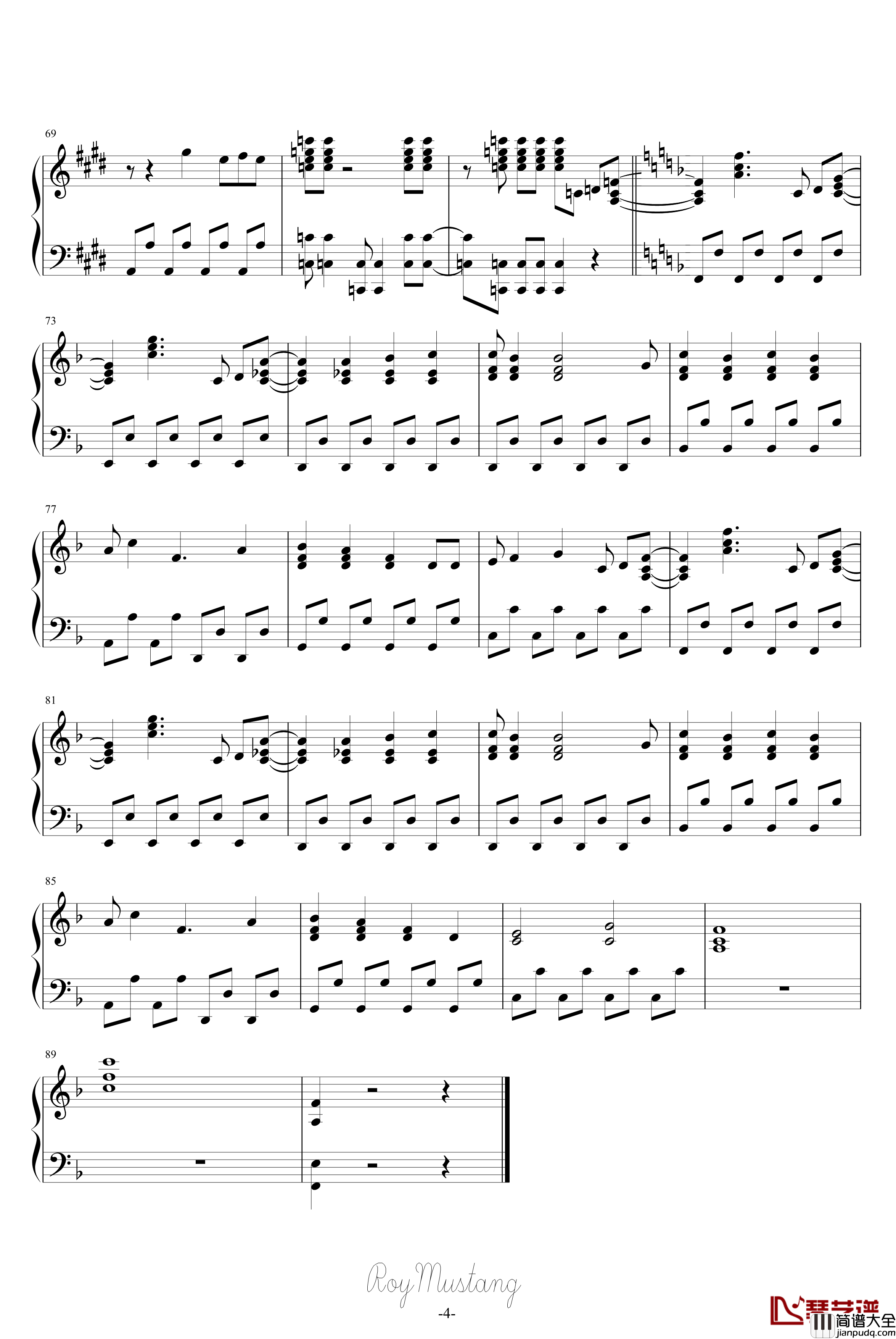 GO_MY_WAY钢琴谱_动漫影视