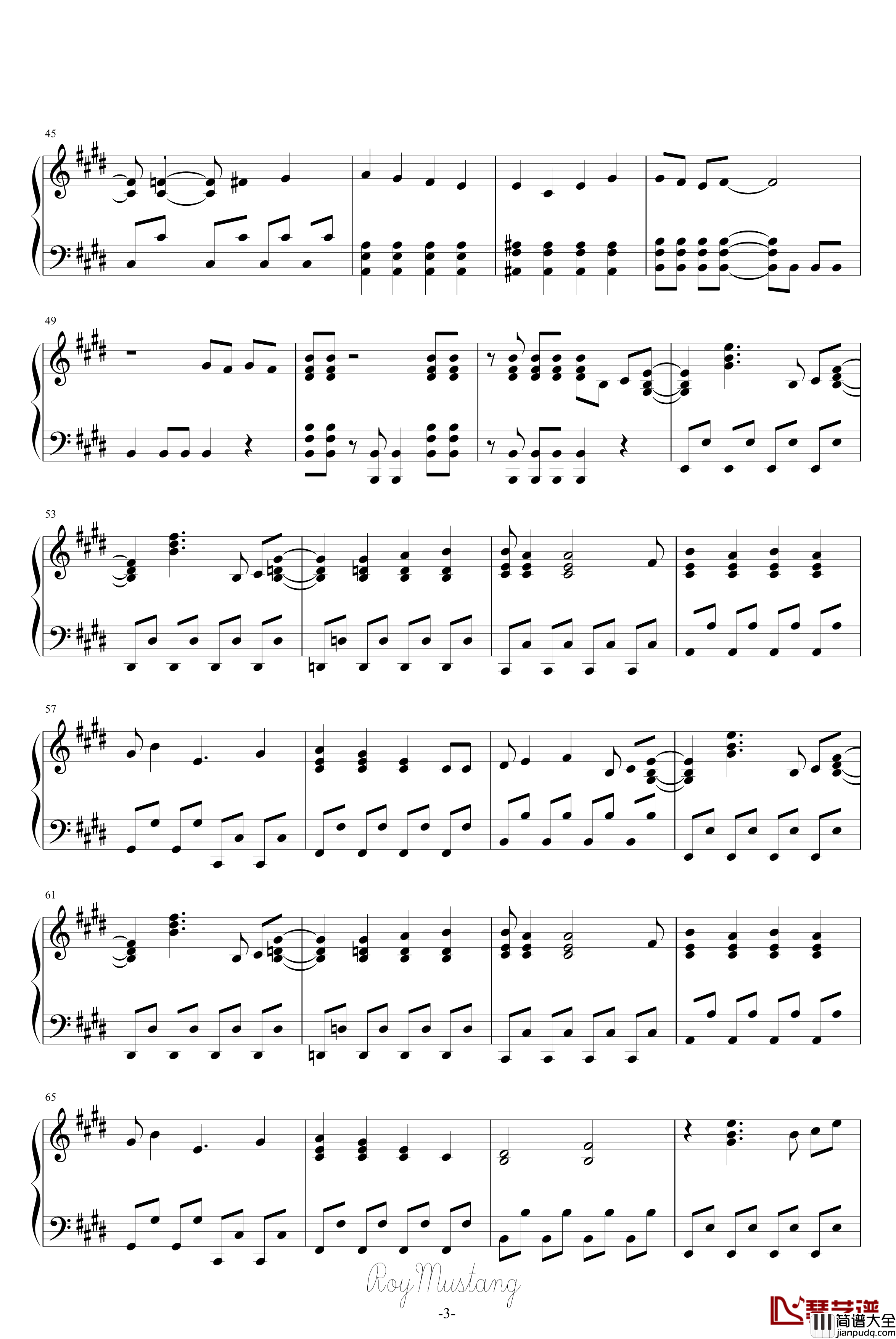 GO_MY_WAY钢琴谱_动漫影视