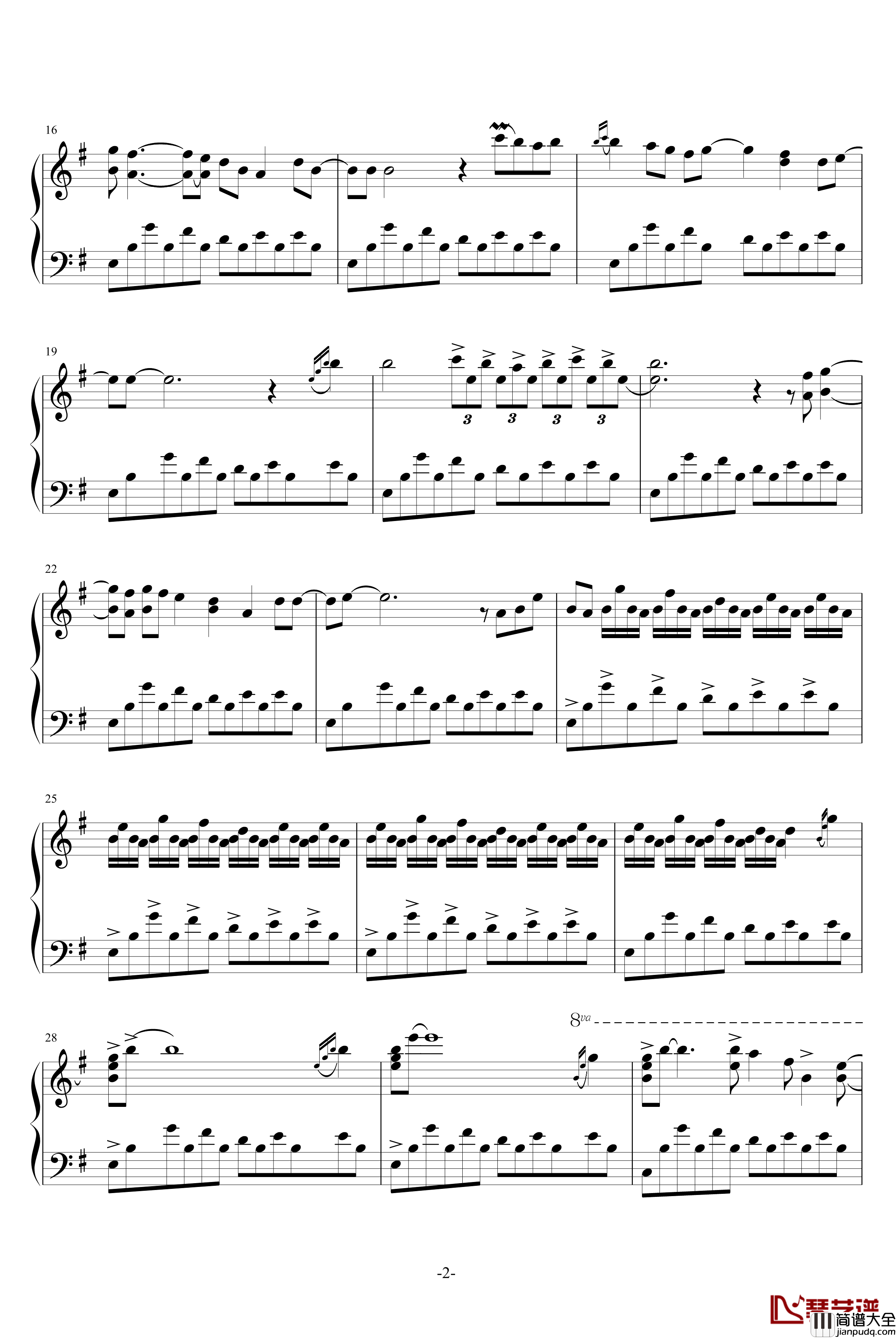 二月海钢琴谱_February_Sea_George_Winston