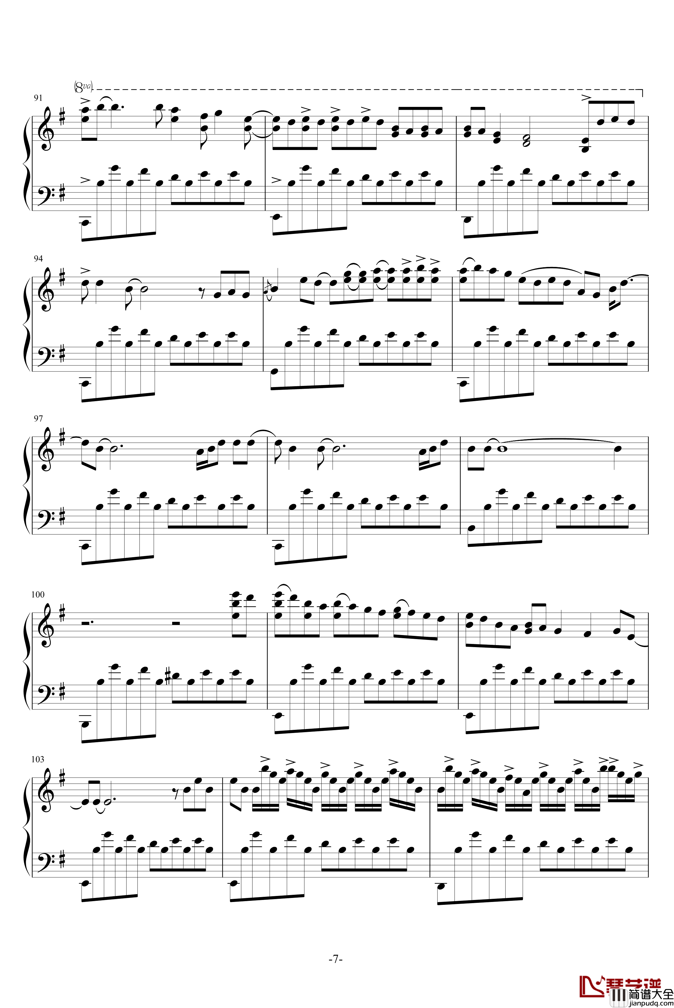 二月海钢琴谱_February_Sea_George_Winston