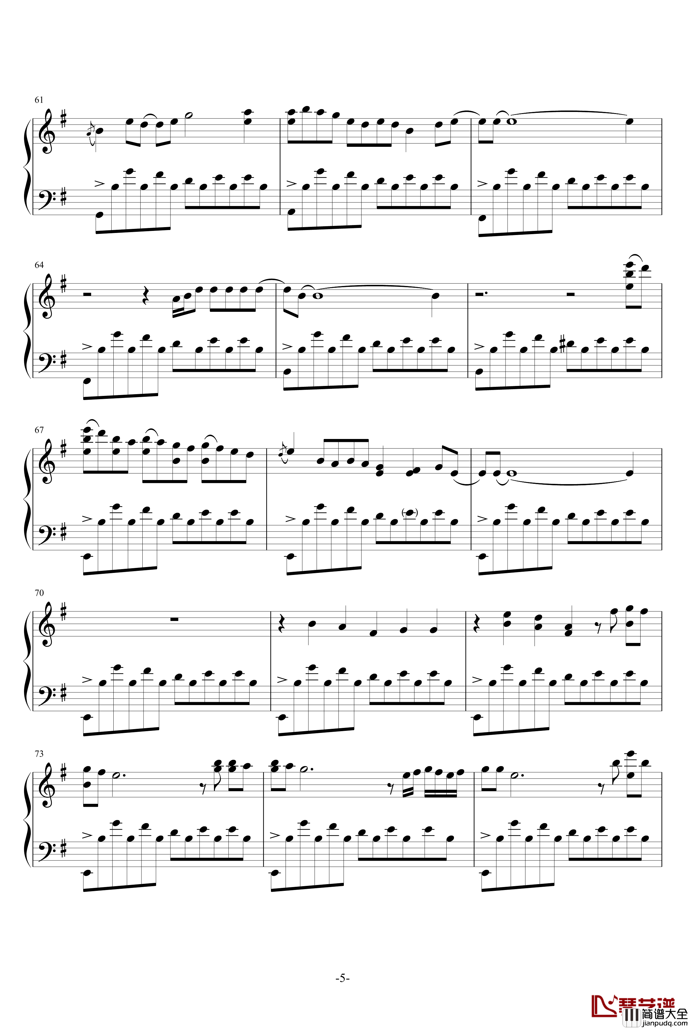 二月海钢琴谱_February_Sea_George_Winston