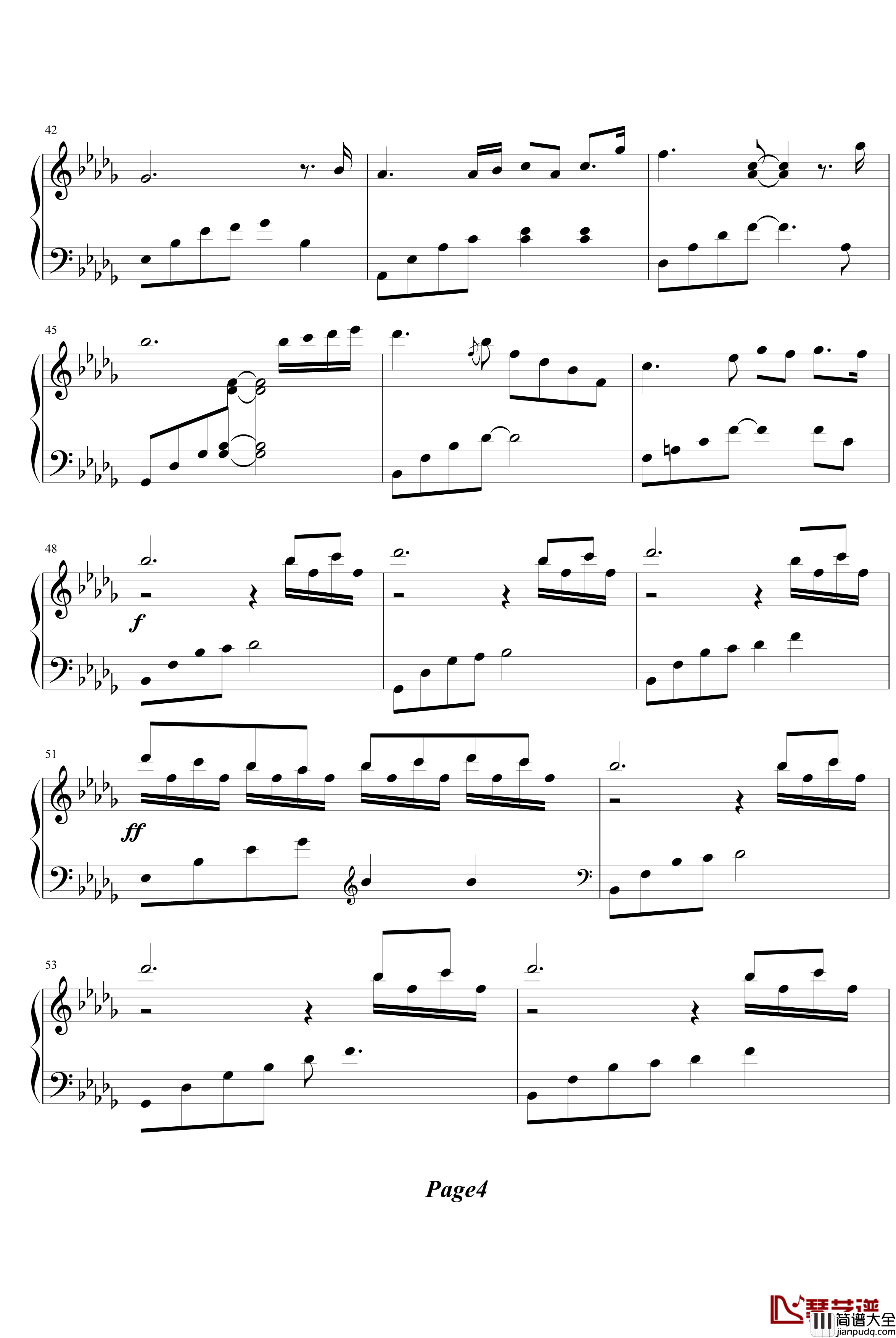 Tears眼泪钢琴曲钢琴谱_綾楓版_蓝色生死恋