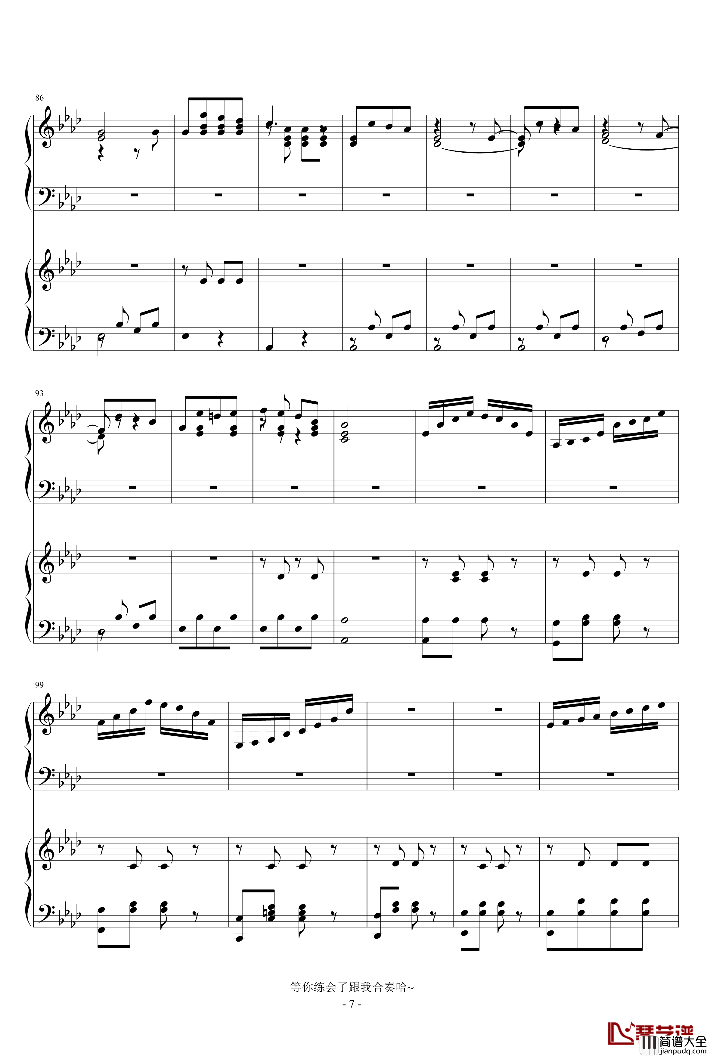 幸福时光钢琴谱_欧美经典