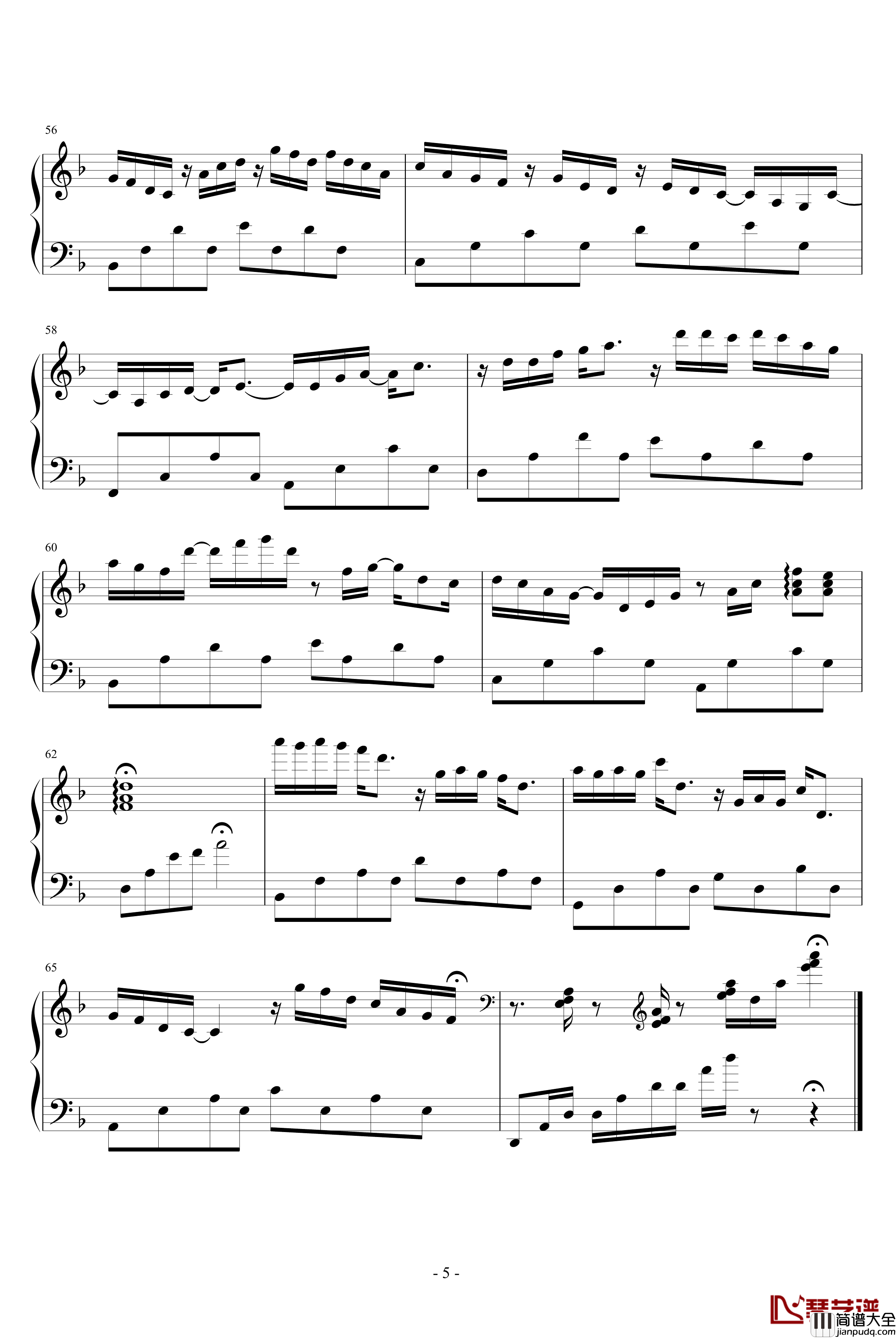 夜花飞钢琴谱_陈干