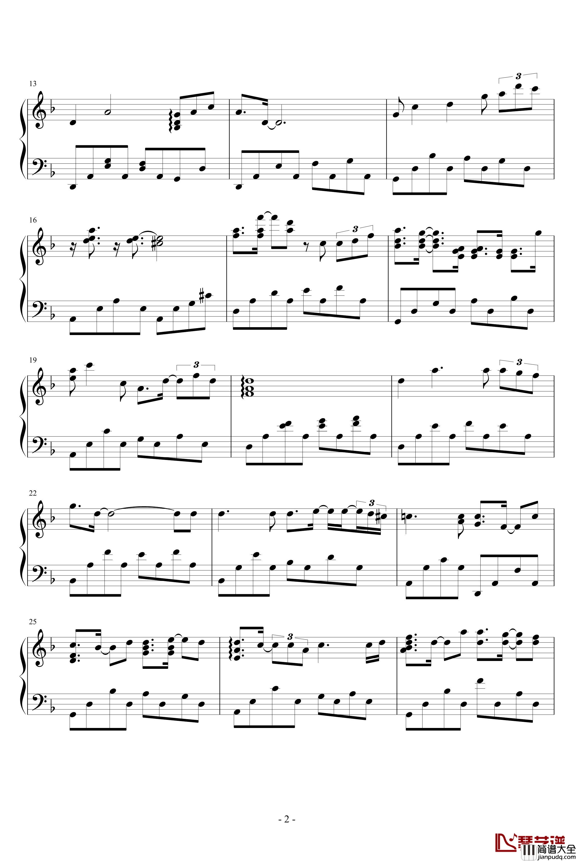 夜花飞钢琴谱_陈干