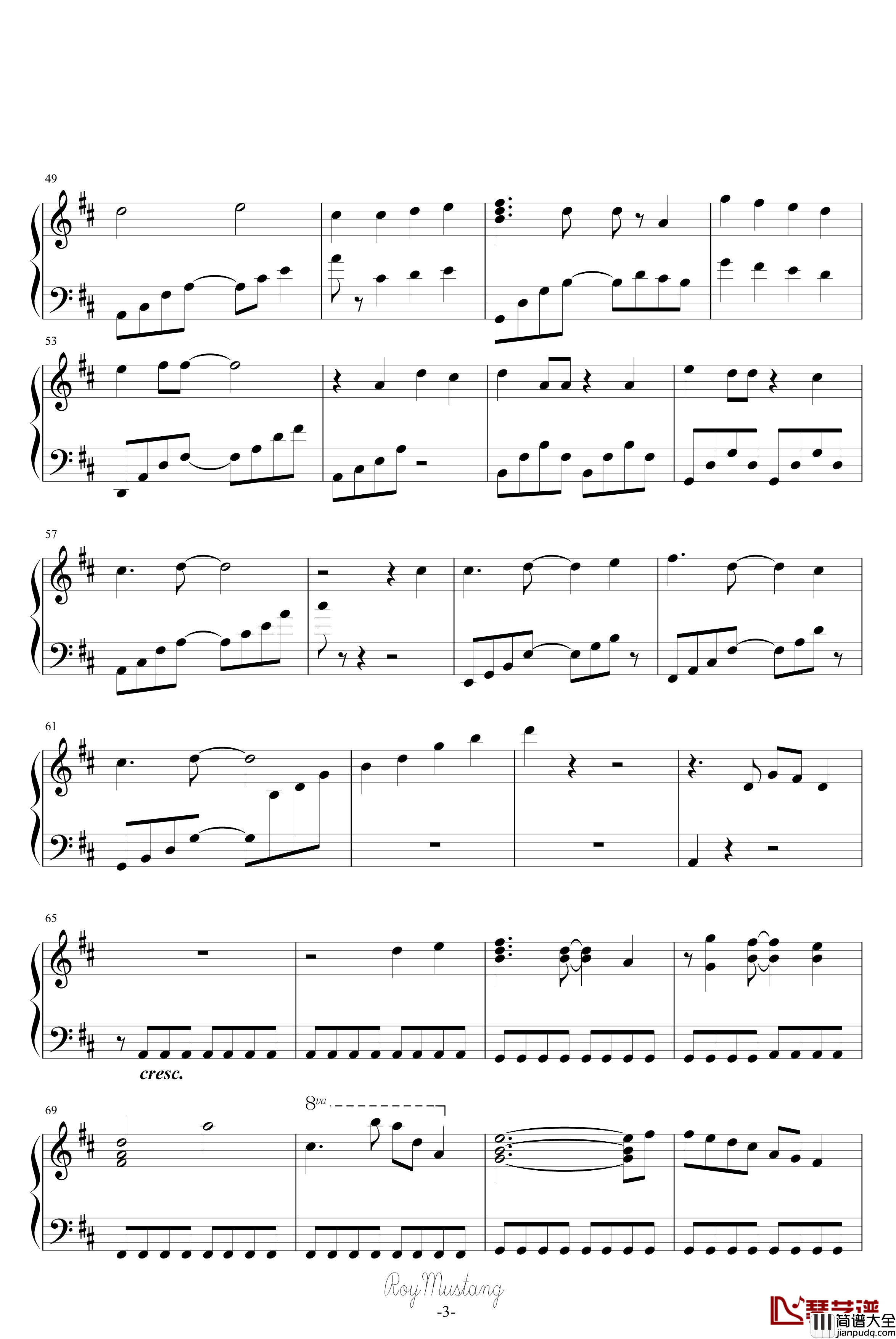 初音ミク「メルト」钢琴谱_动漫影视