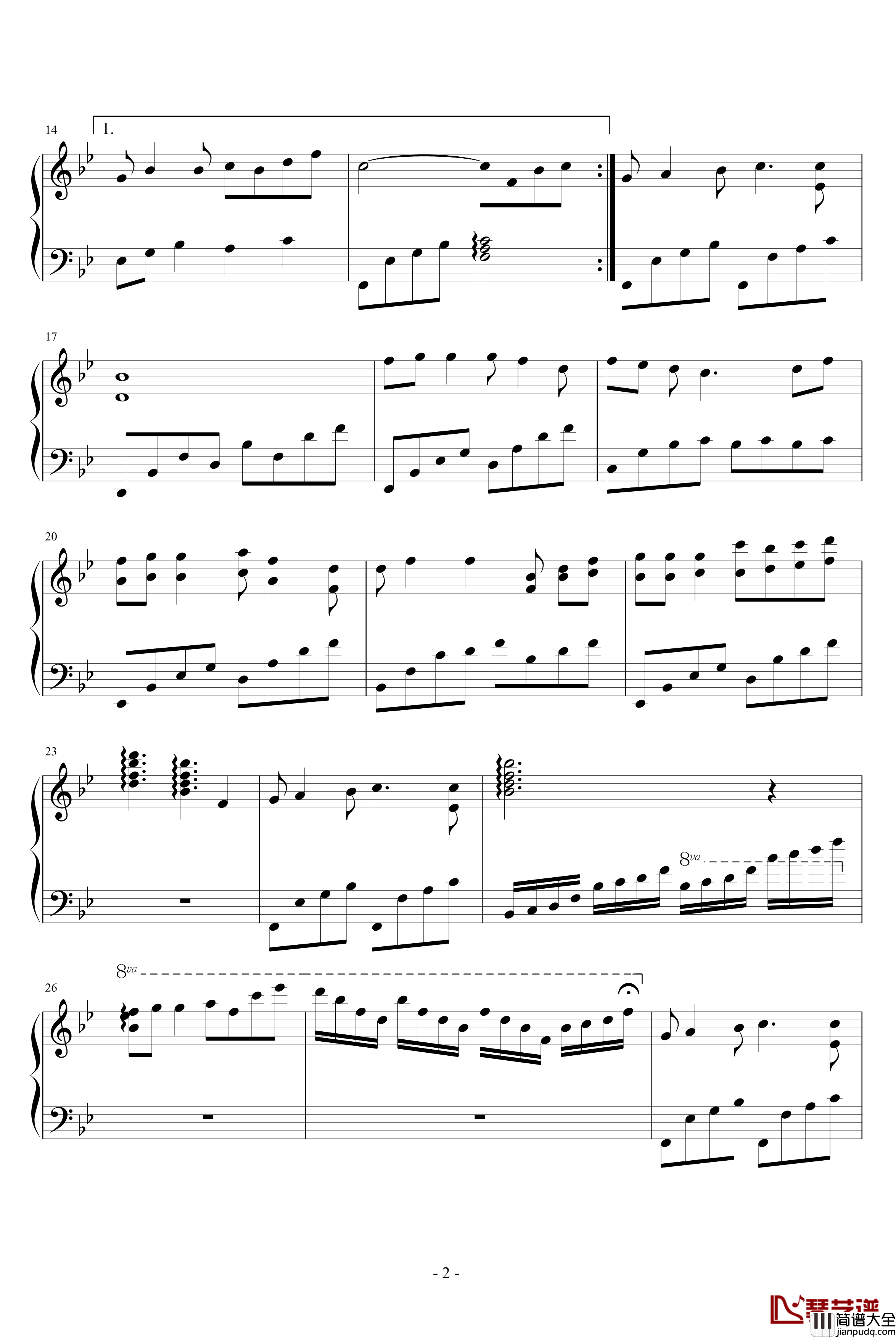 江城的云之歌钢琴谱_674165723