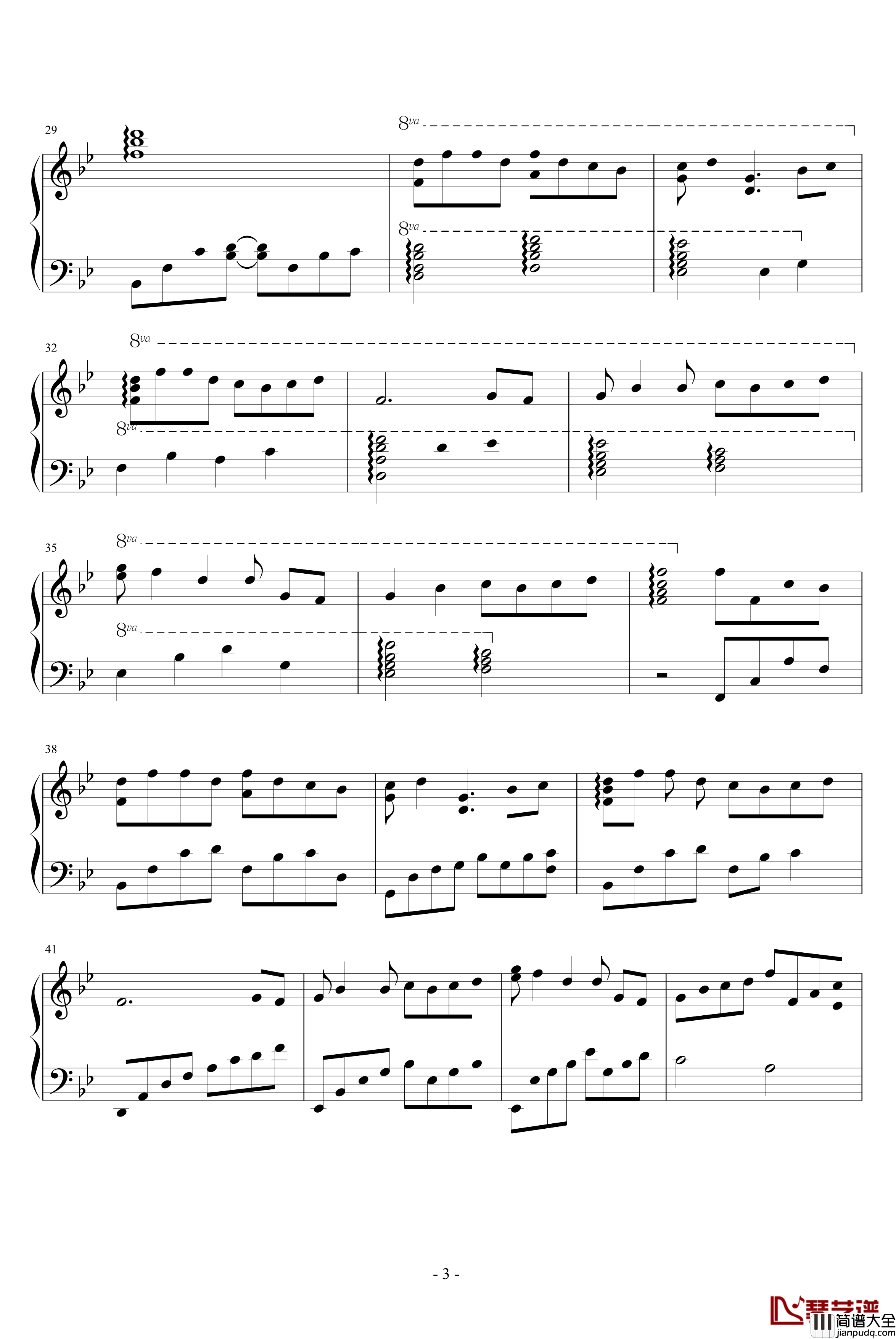 江城的云之歌钢琴谱_674165723