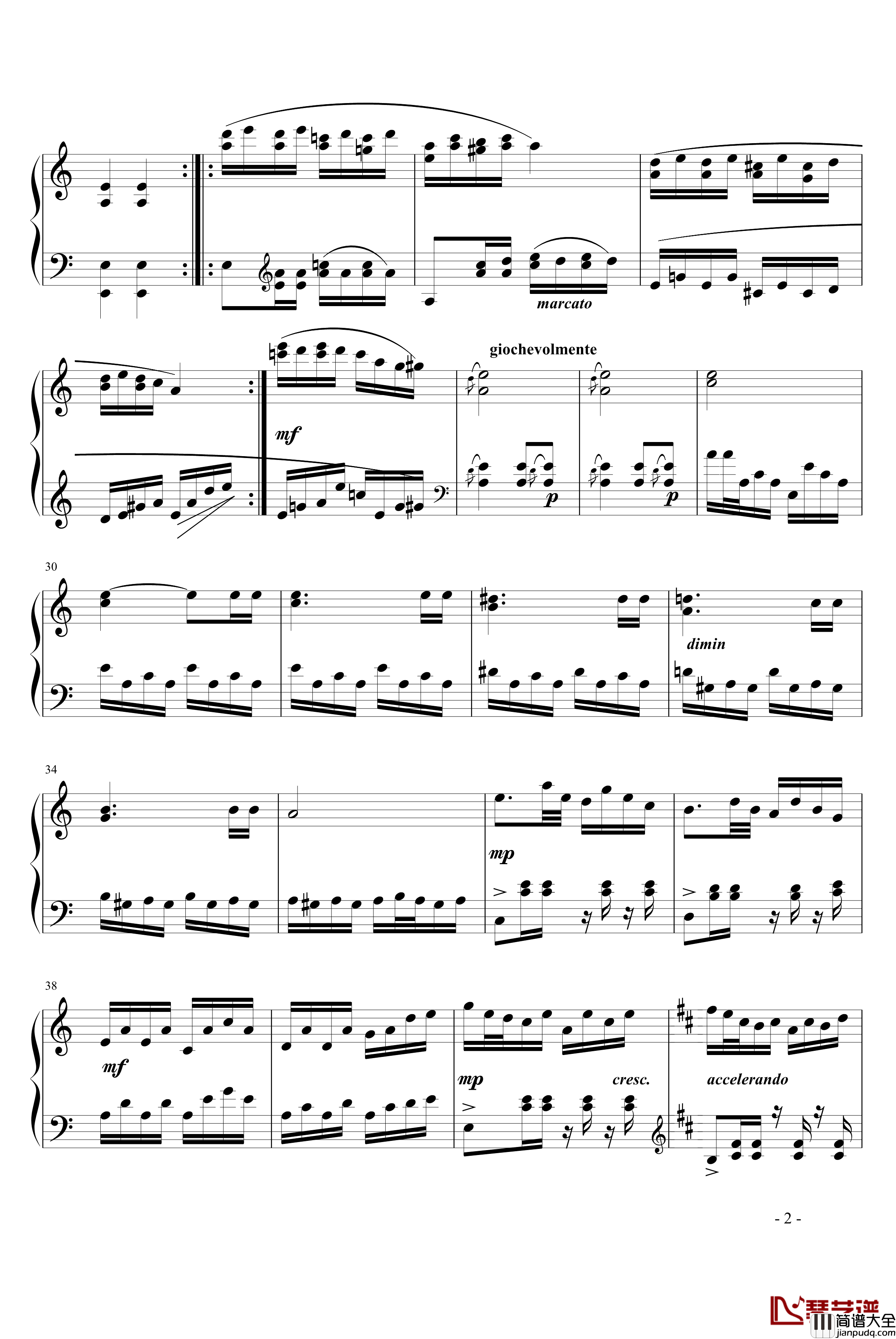 欢乐的彝寨钢琴谱_金保印