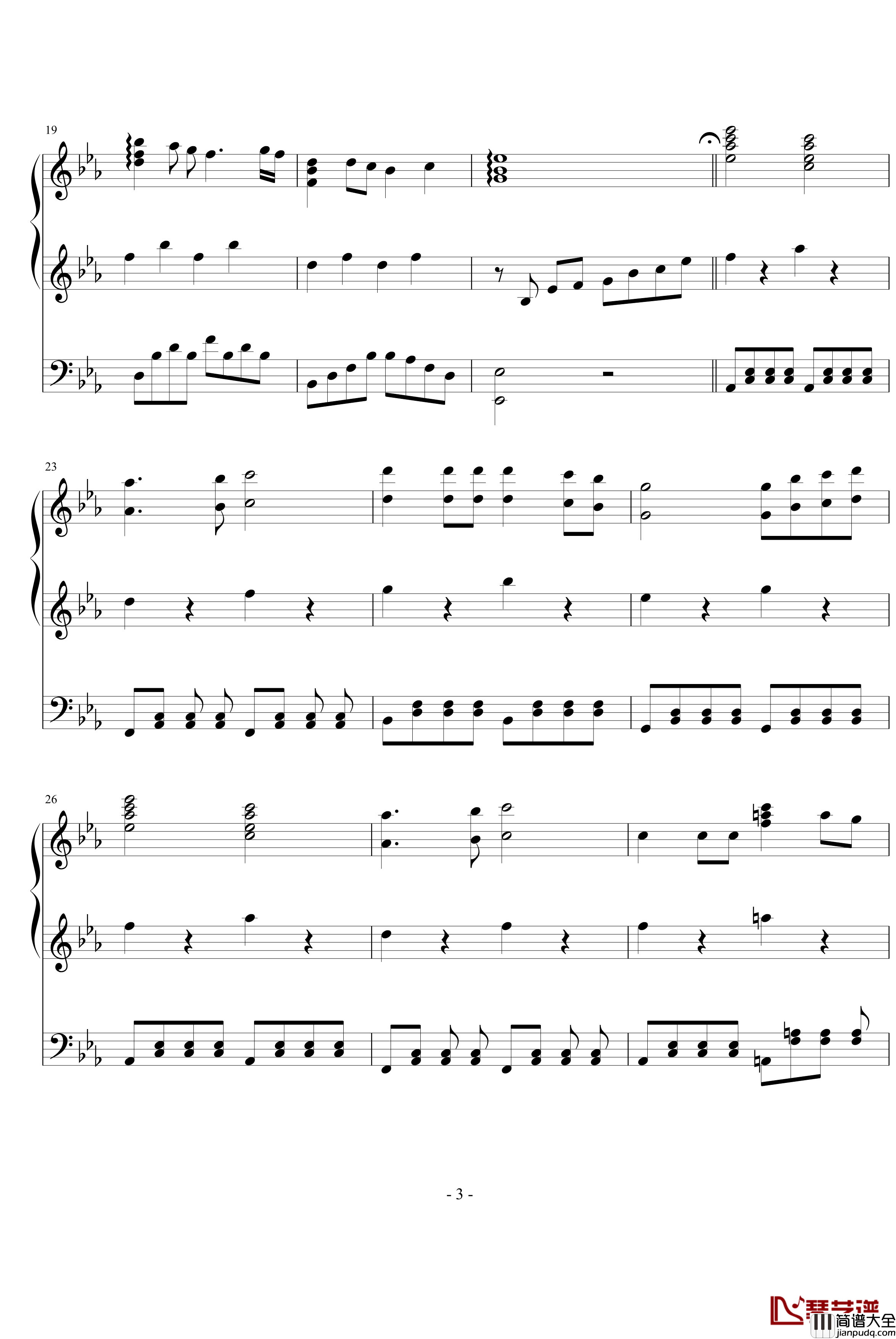 同一首歌钢琴谱_jeanjsk编配版_毛阿敏