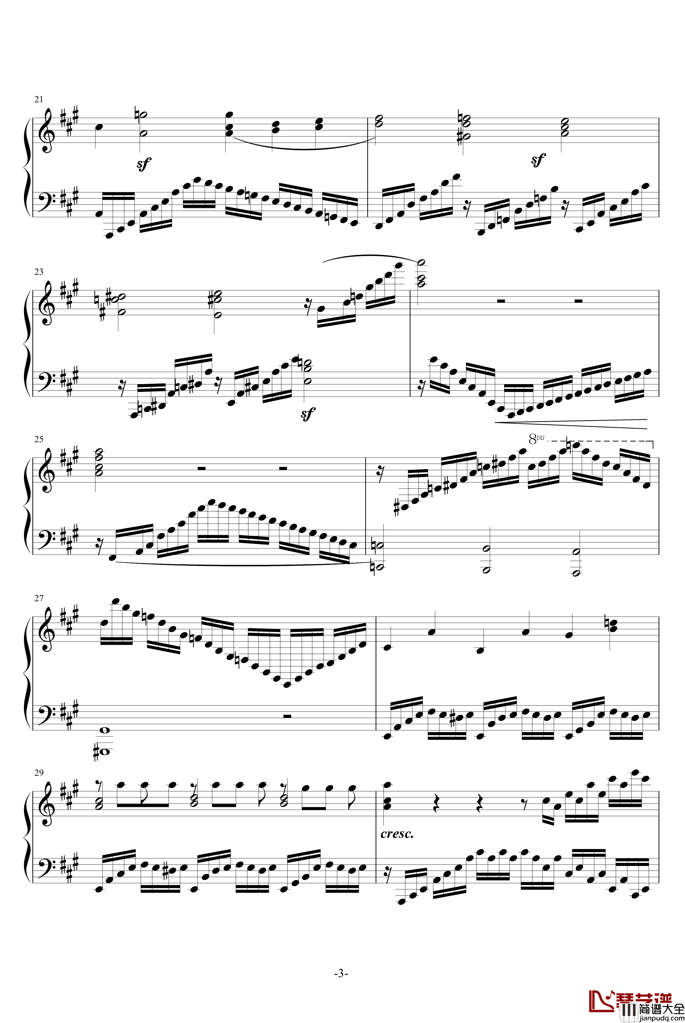 克列门蒂练习曲之第7首钢琴谱_克来门蒂