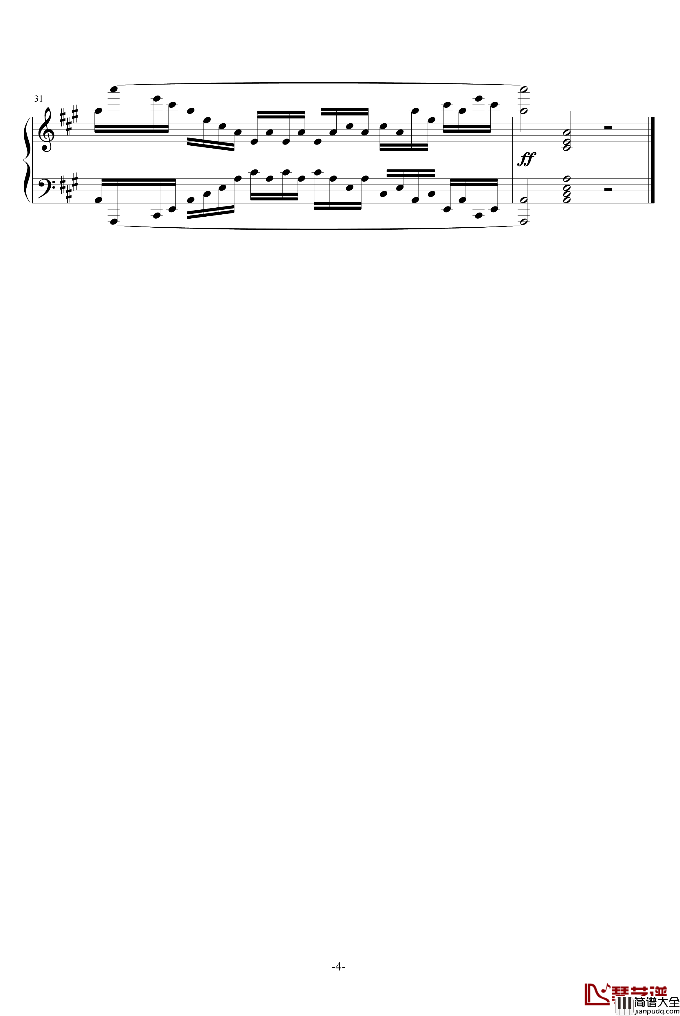 克列门蒂练习曲之第7首钢琴谱_克来门蒂