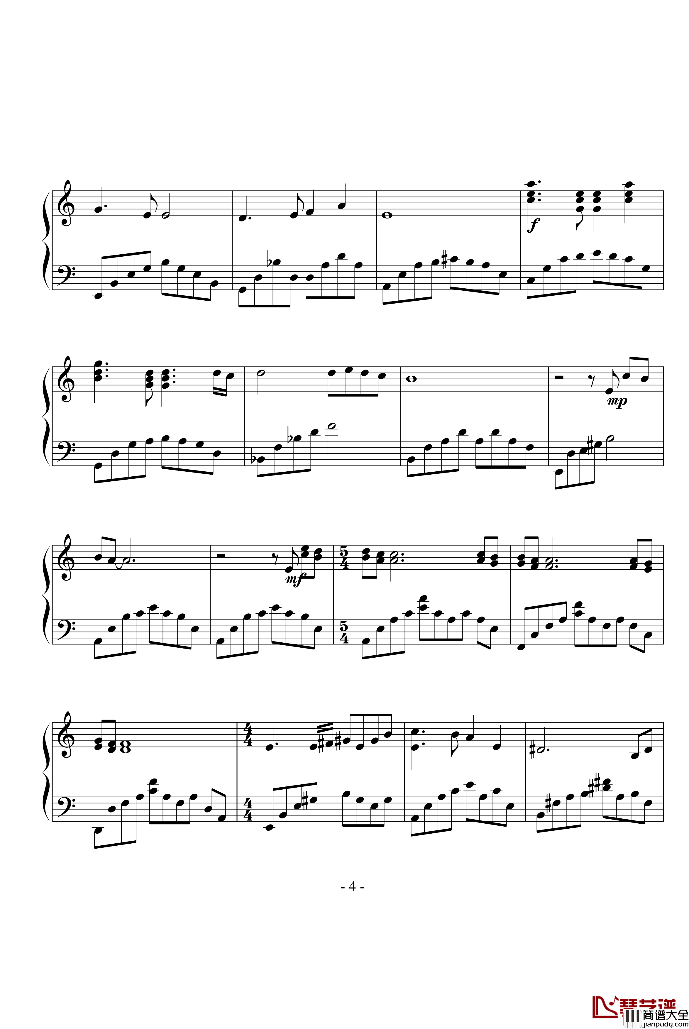 天使的孤独钢琴谱_DB