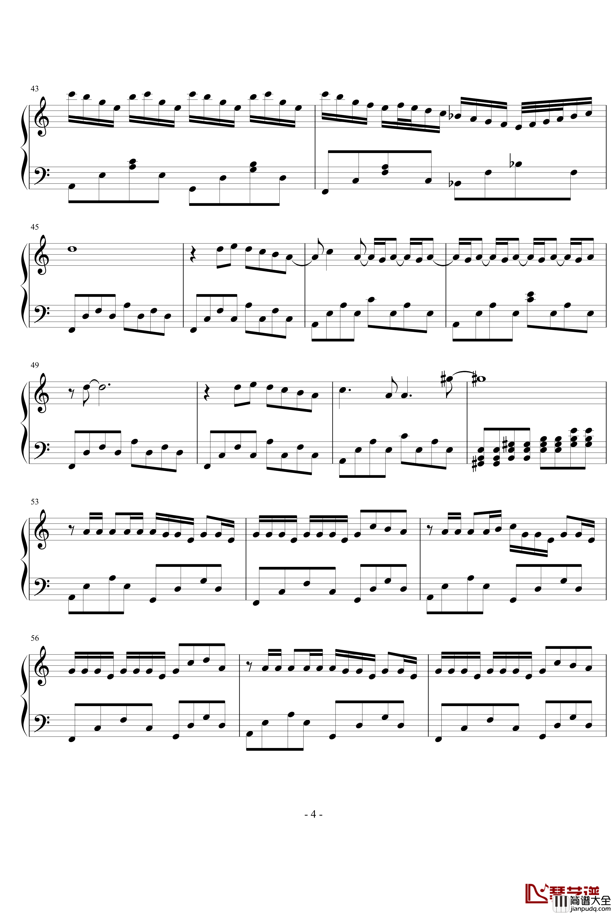 小宇宙钢琴谱_苏打绿