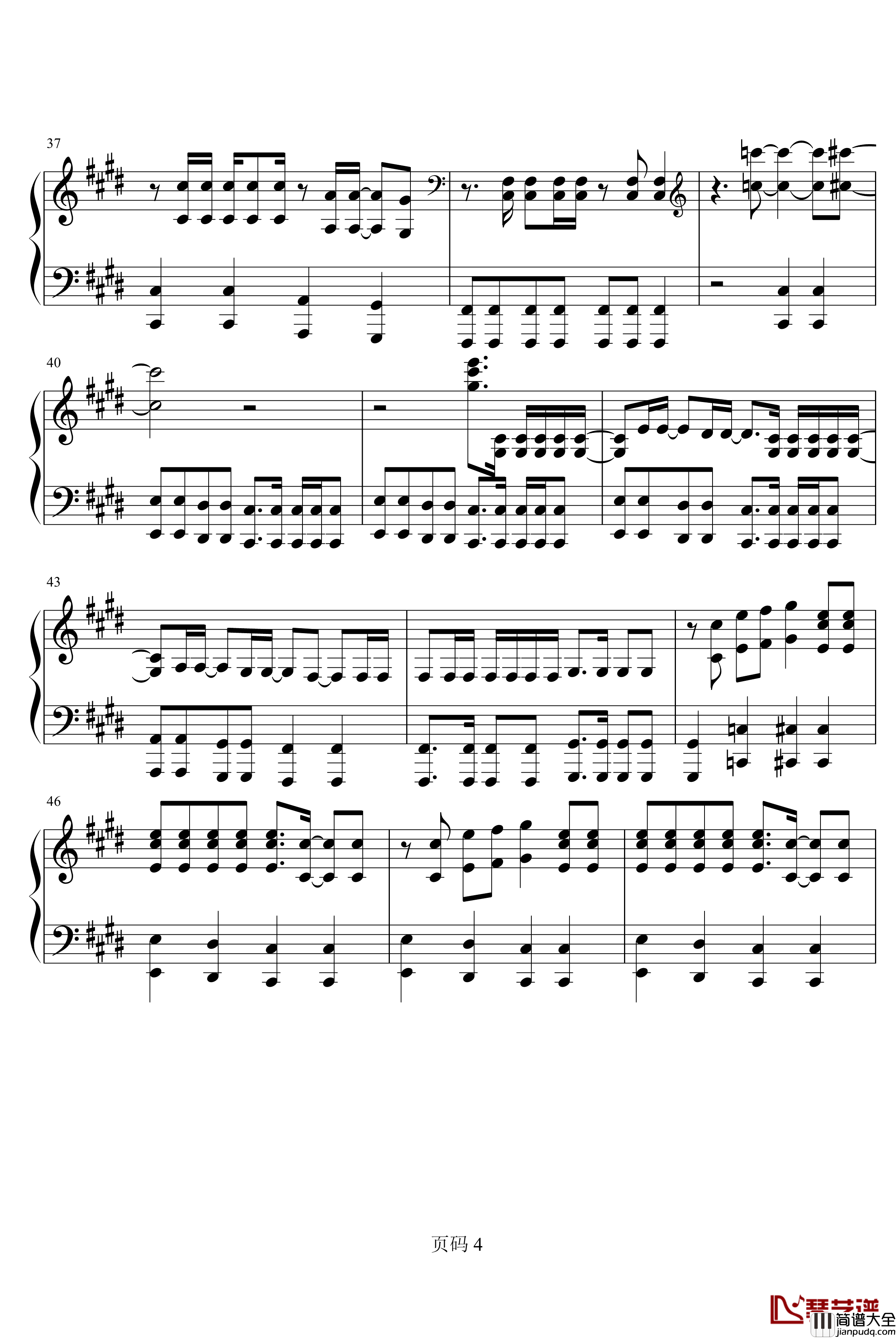 咒文Mirotic钢琴谱_东方神起