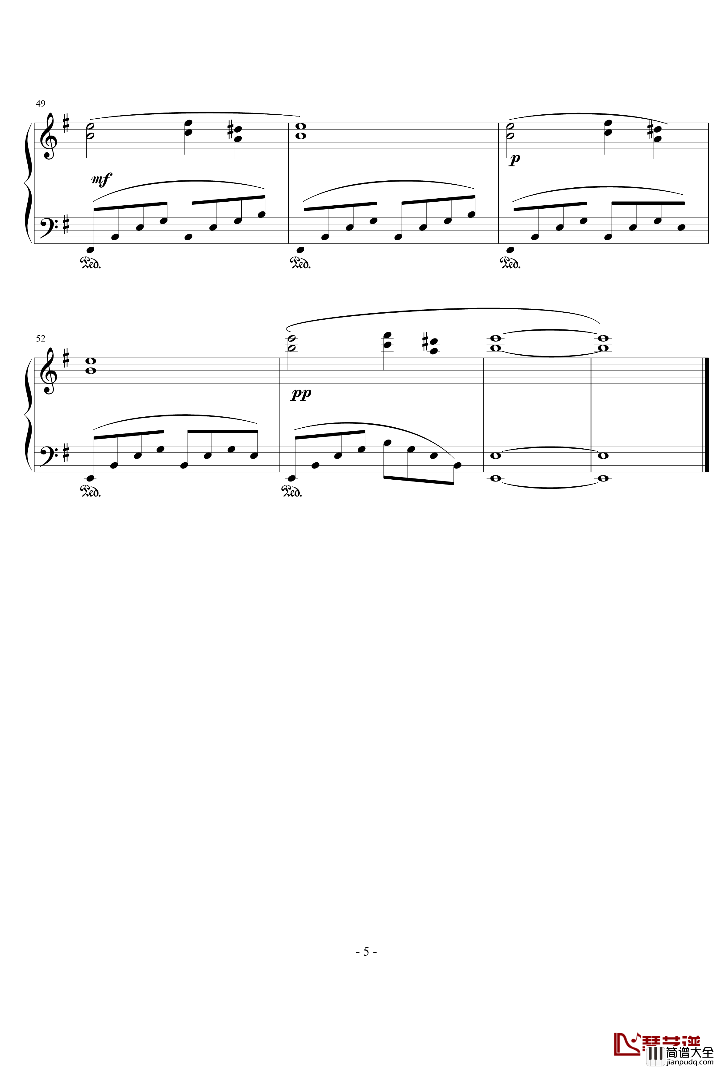 心海中的缠绵钢琴谱_prince664592