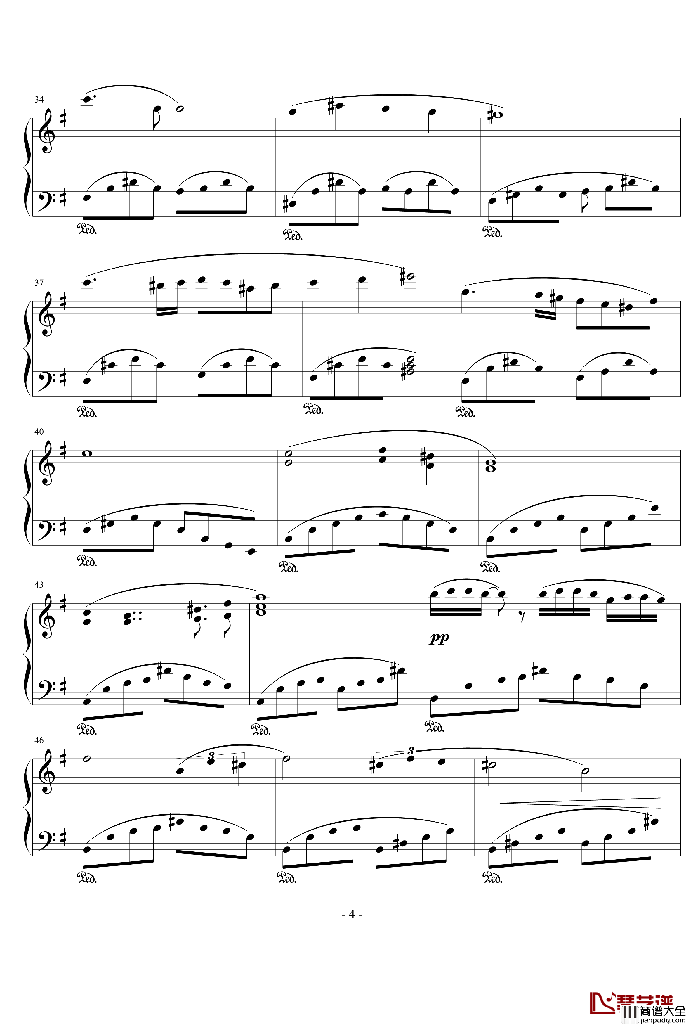 心海中的缠绵钢琴谱_prince664592