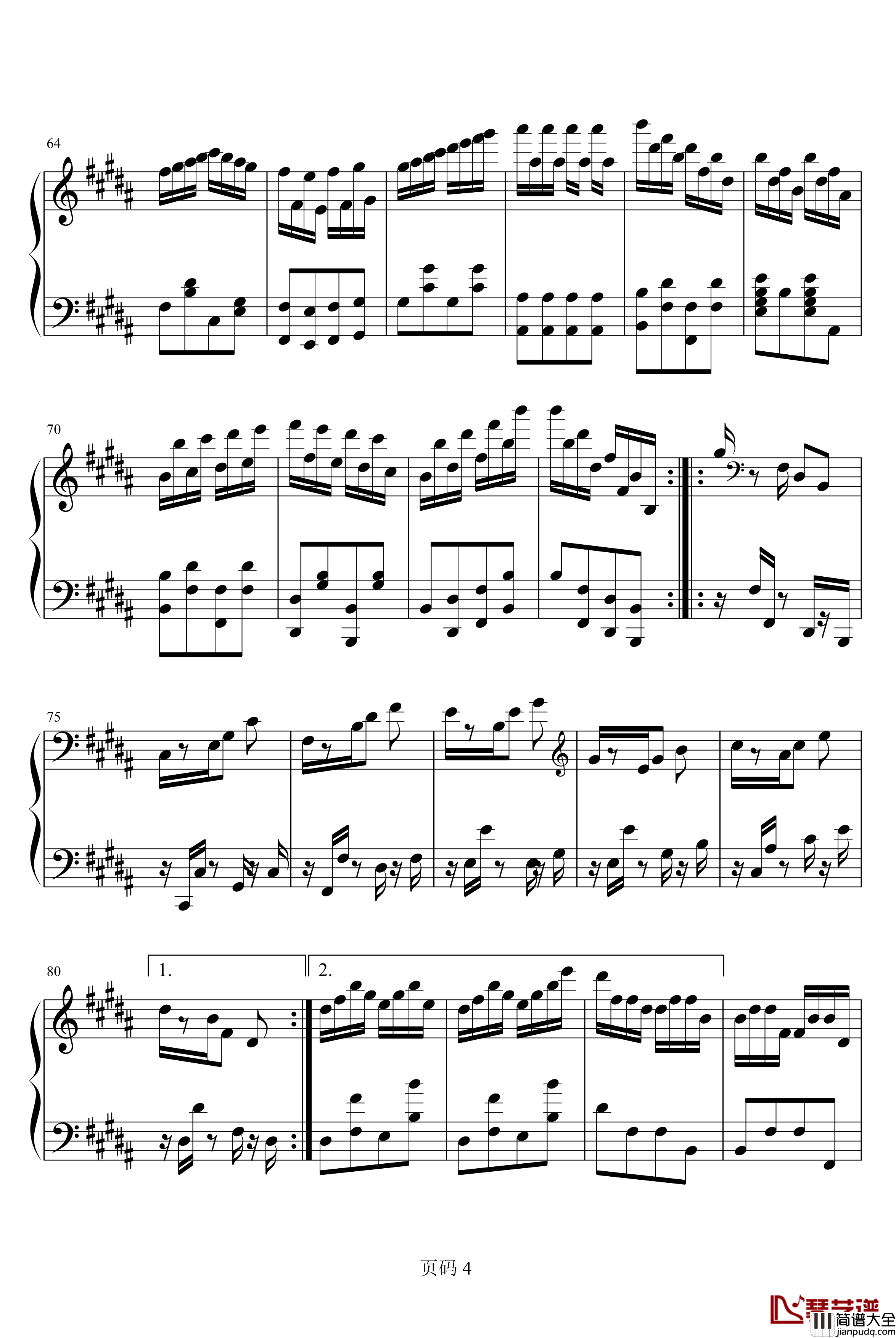 小步舞曲与嬉游曲钢琴谱_jsxuyichen