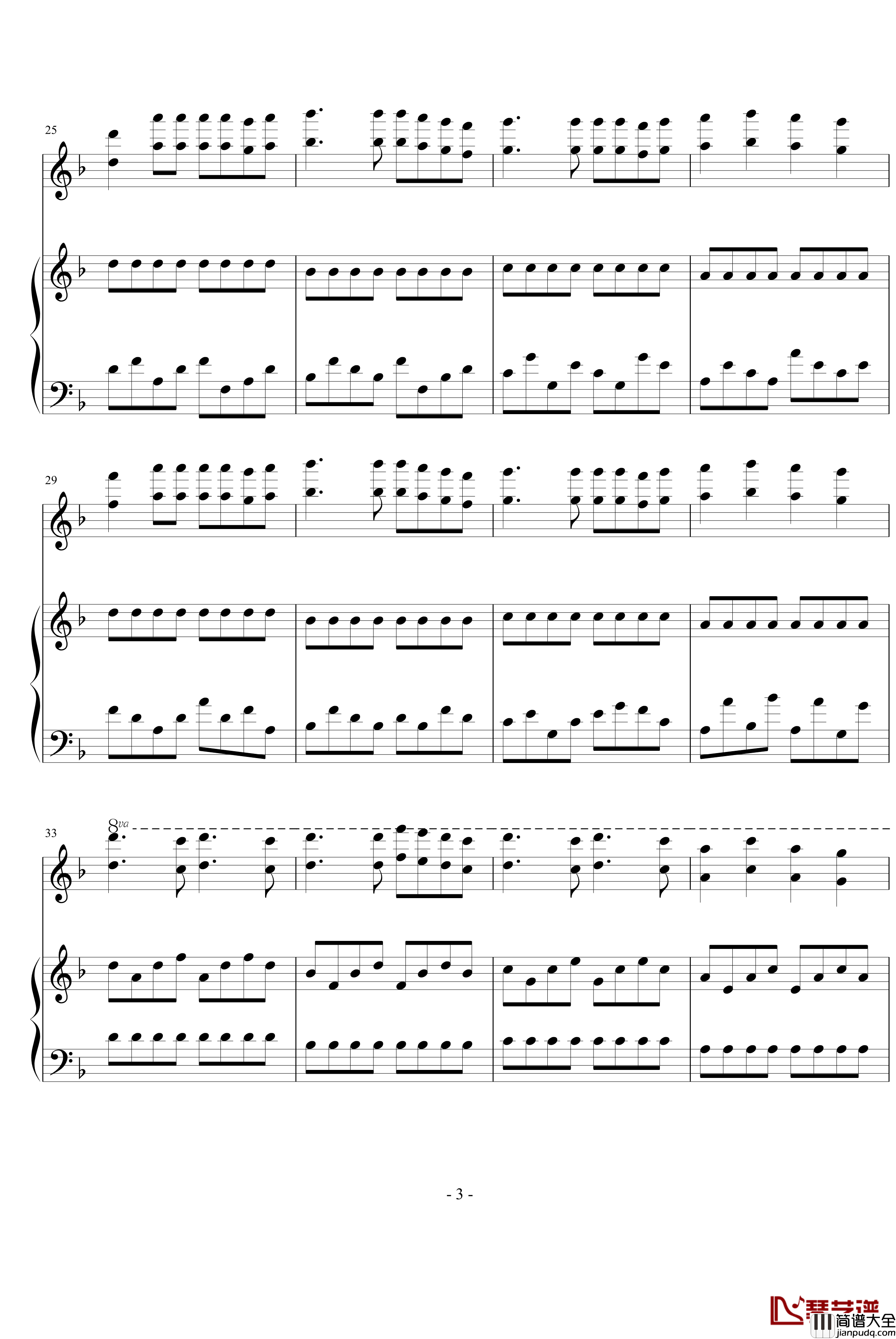 韩国冠军舞曲钢琴谱_钢琴改编_舞剧其他