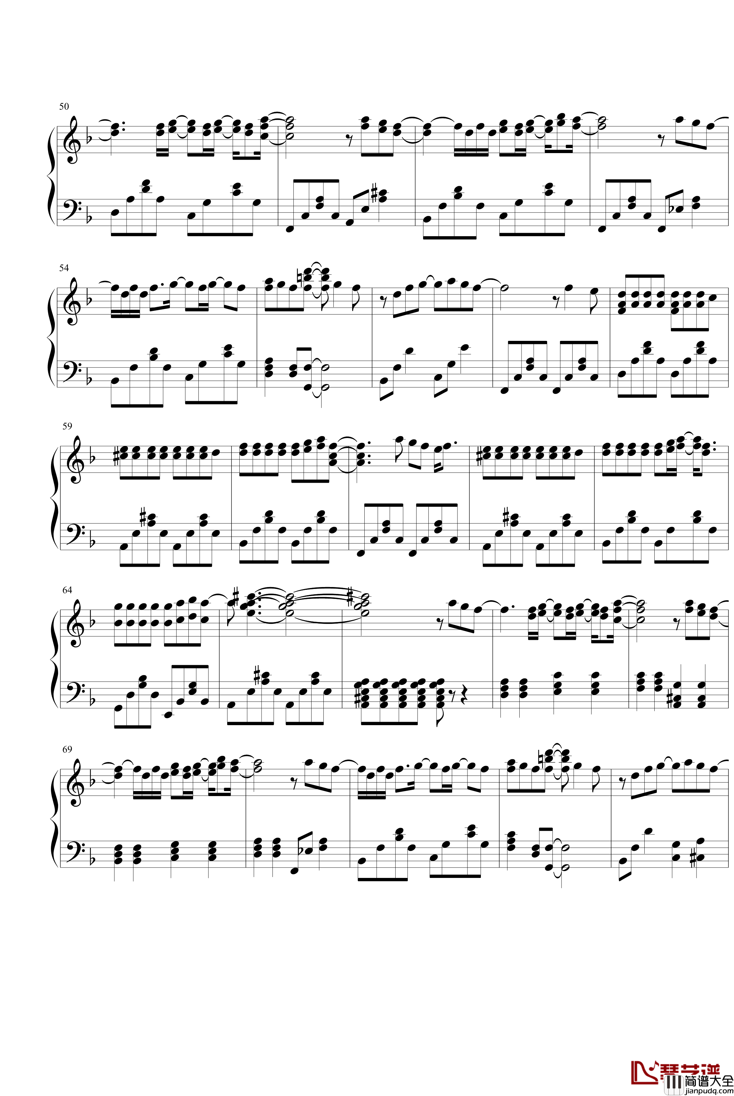 带我走钢琴谱_杨丞琳