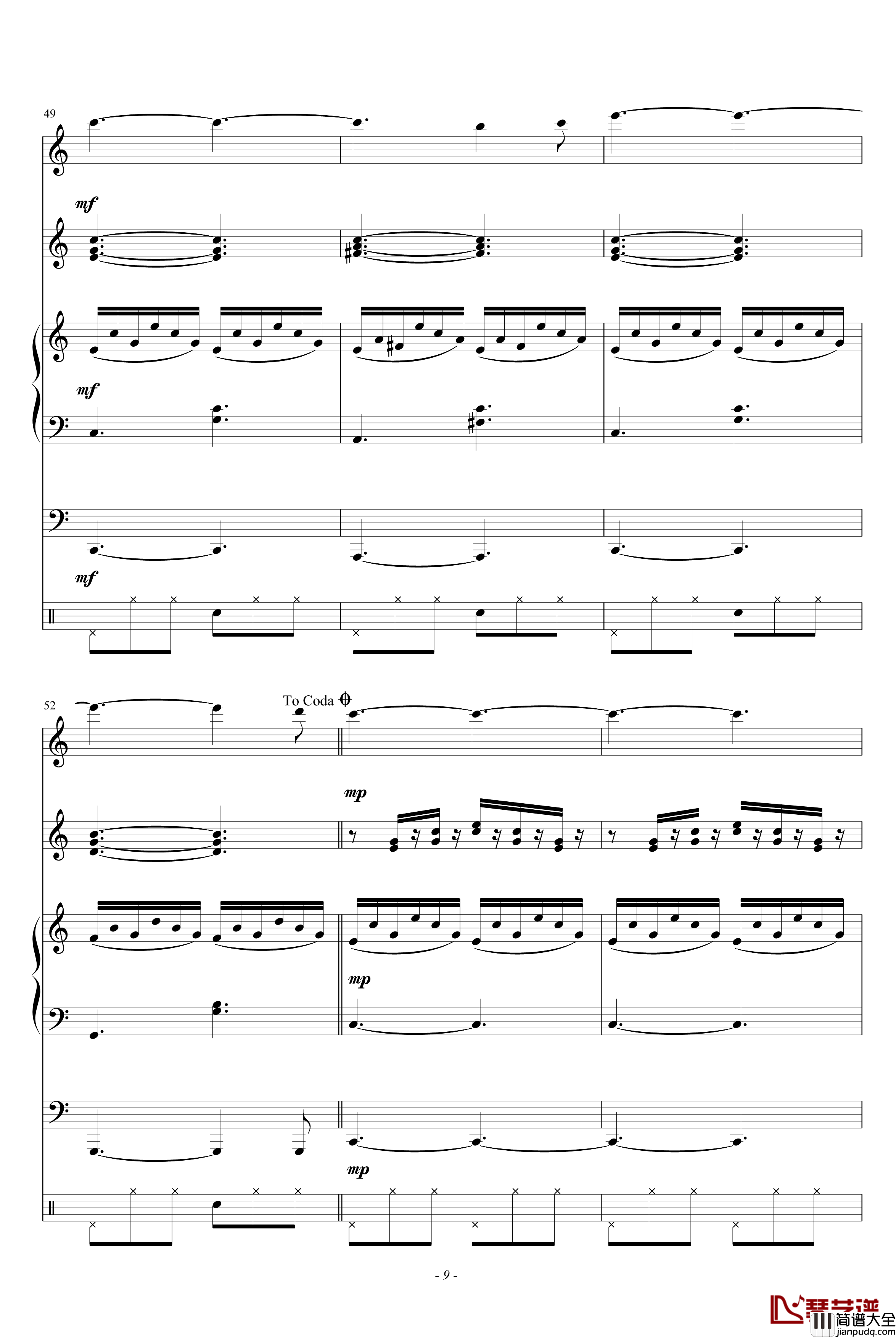 圣母颂钢琴谱_乐队谱_舒伯特