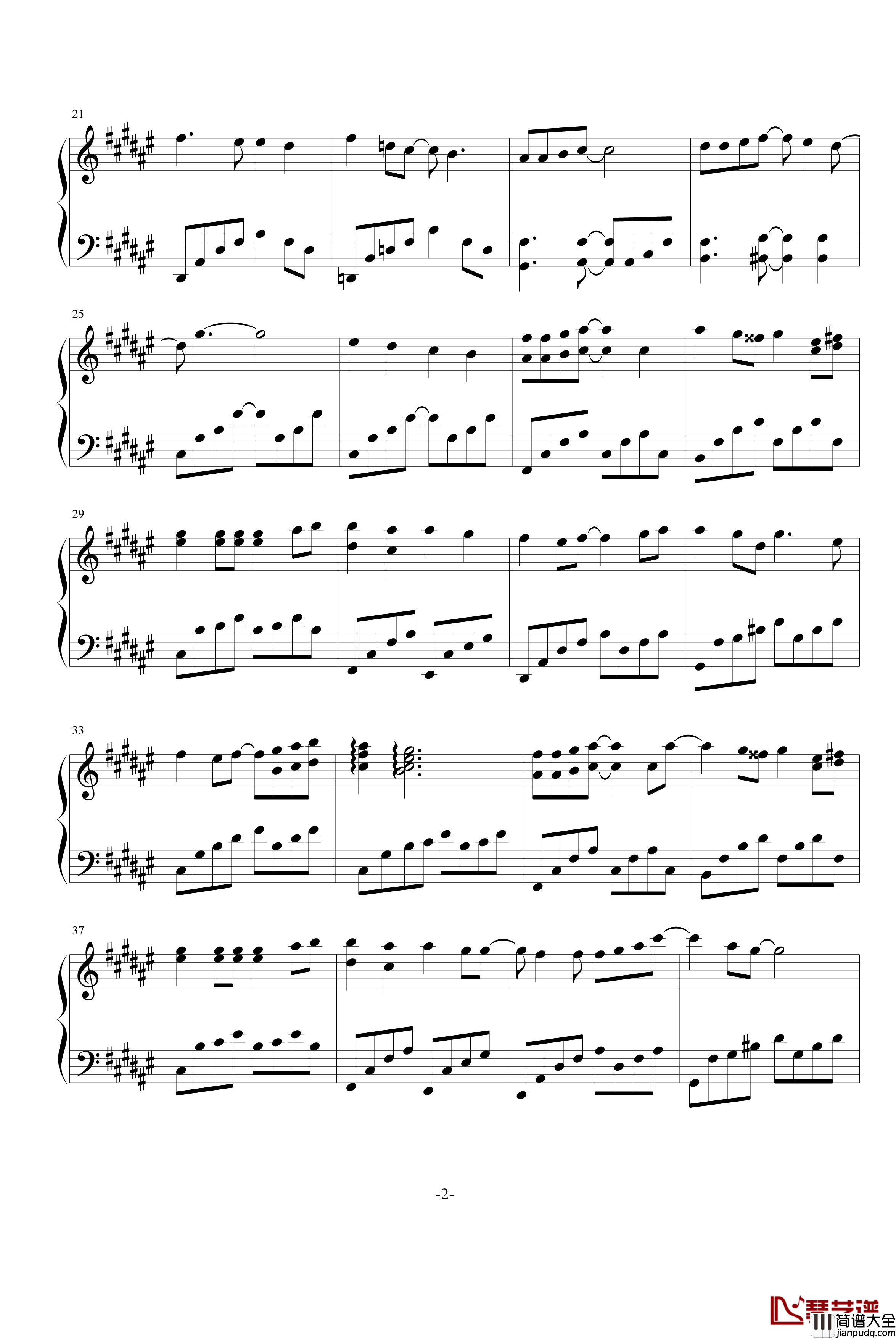 礼物钢琴谱_梁咏琪