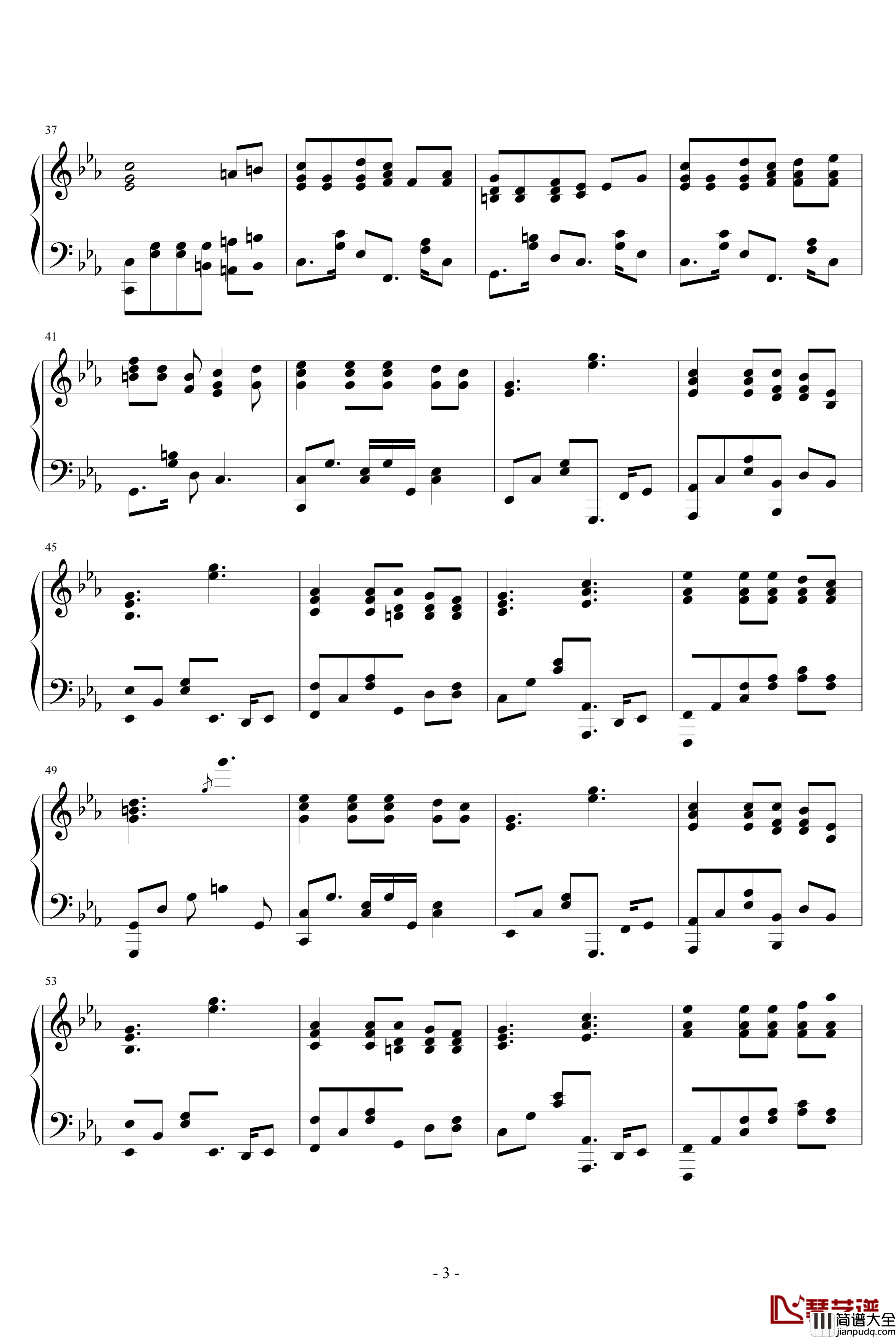 星空下的泪钢琴谱_WindChou