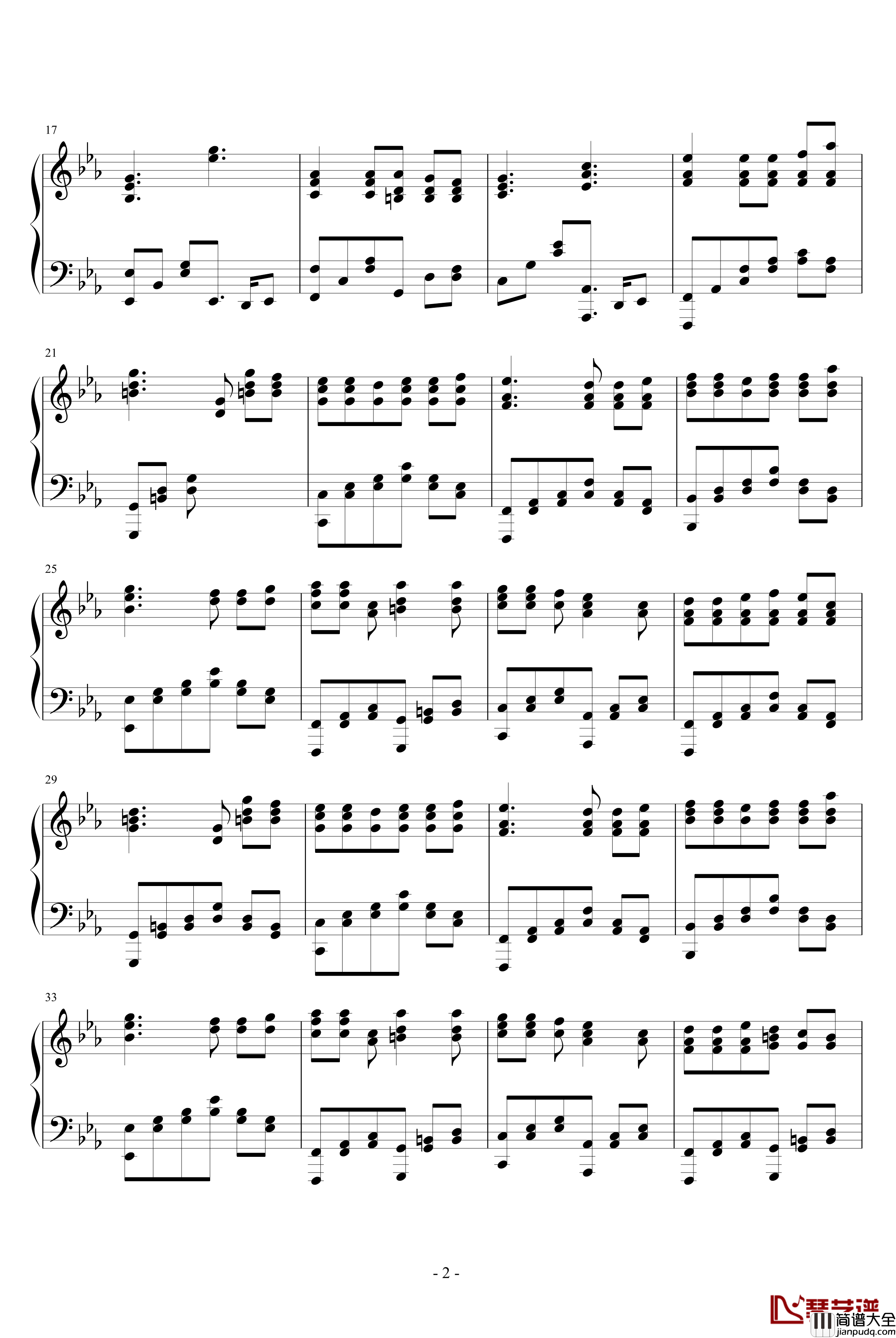 星空下的泪钢琴谱_WindChou