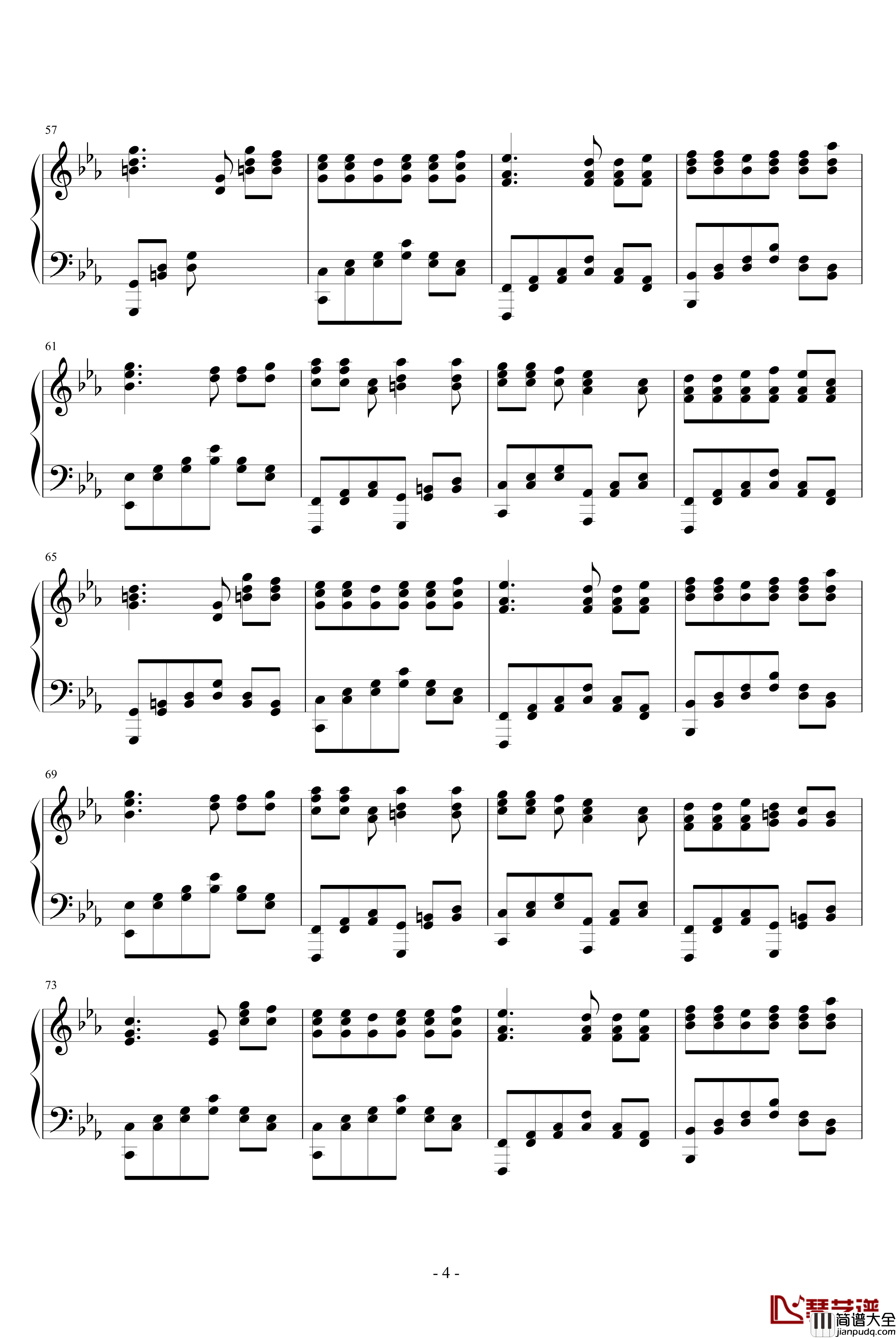 星空下的泪钢琴谱_WindChou