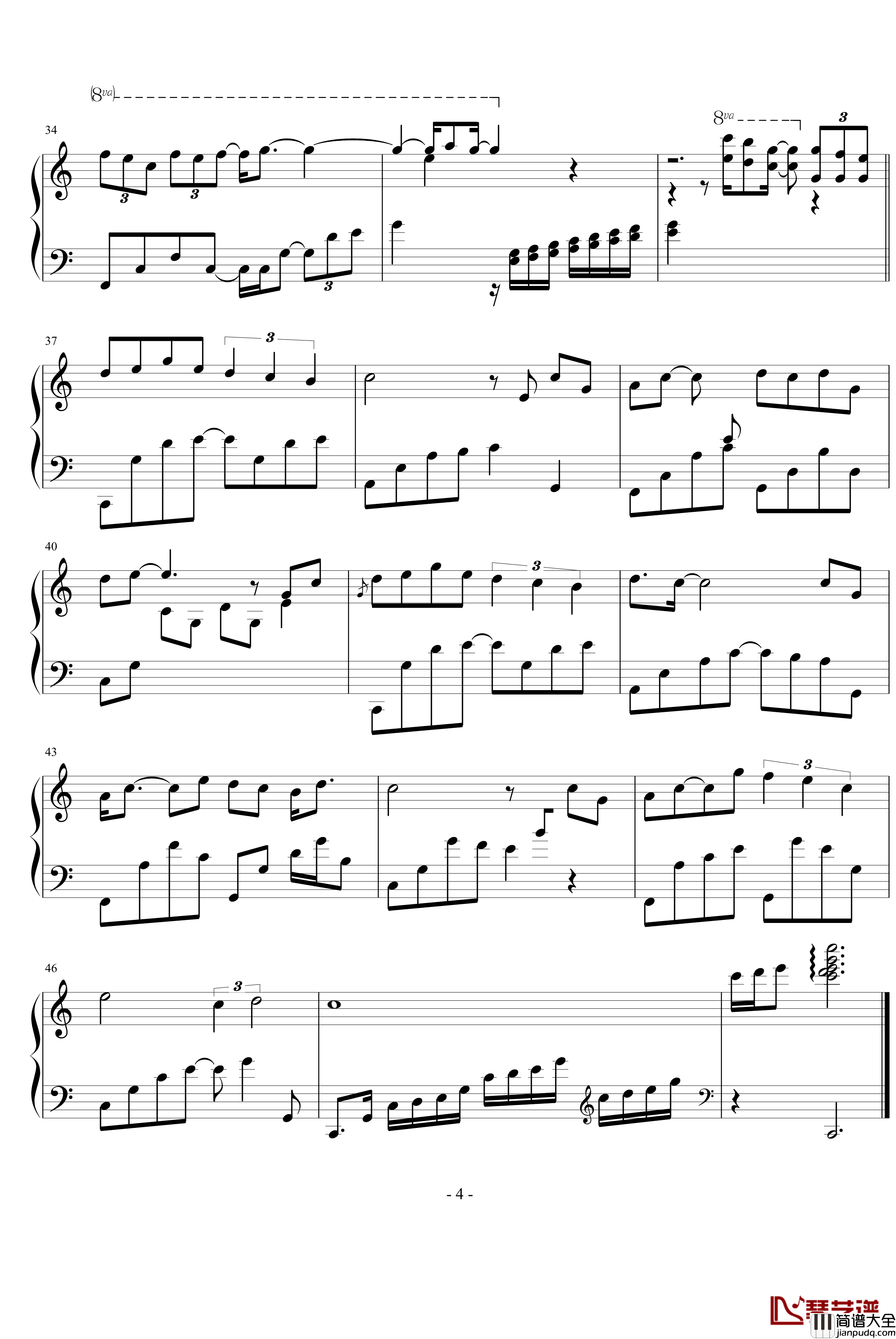 深海里的鱼钢琴谱_SilverRay